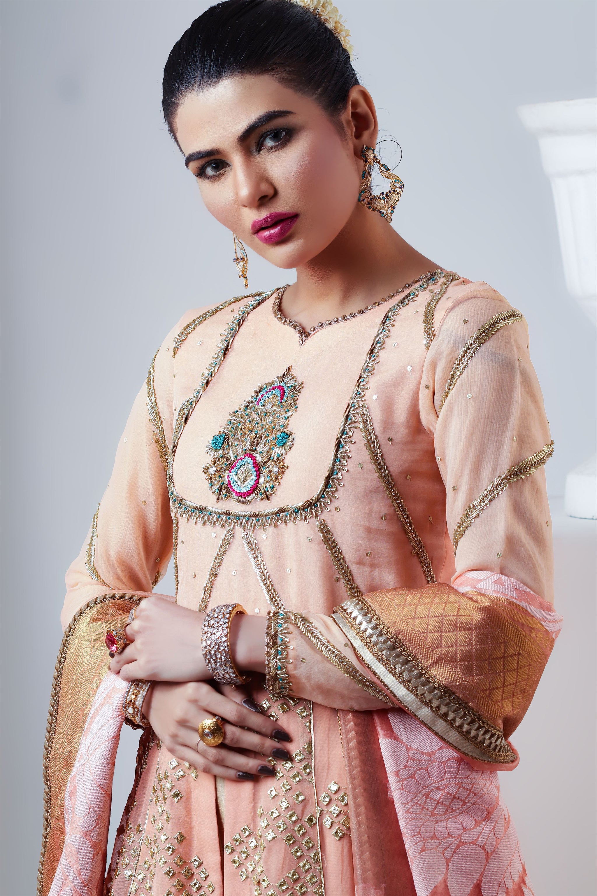 Wahaj M Khan | Banno Formals | DHANI MAROON BANO2 PALLAZZO SET