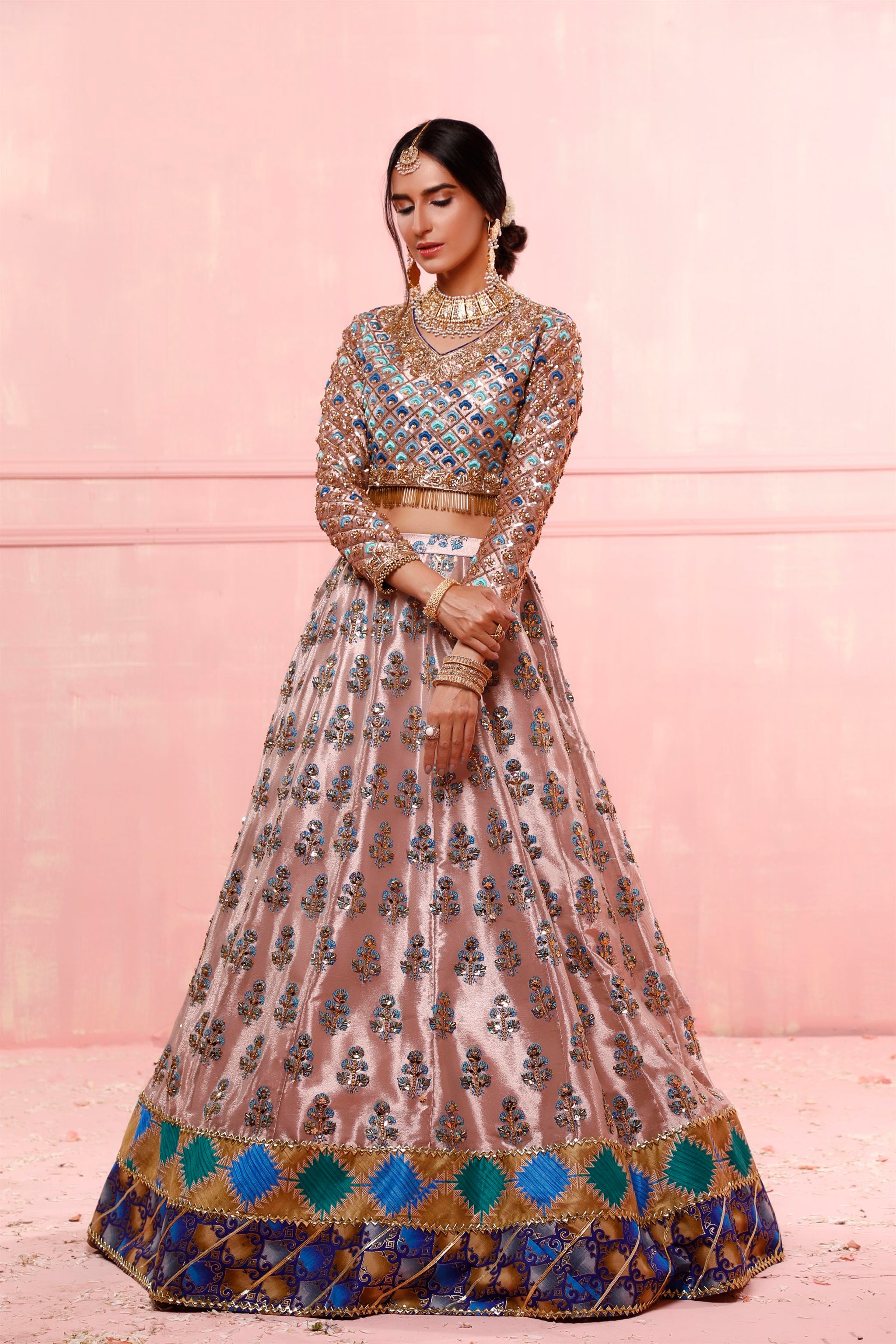 Wahaj M Khan | Pari Collection | Black Turquoise Pari Outfit main image 1