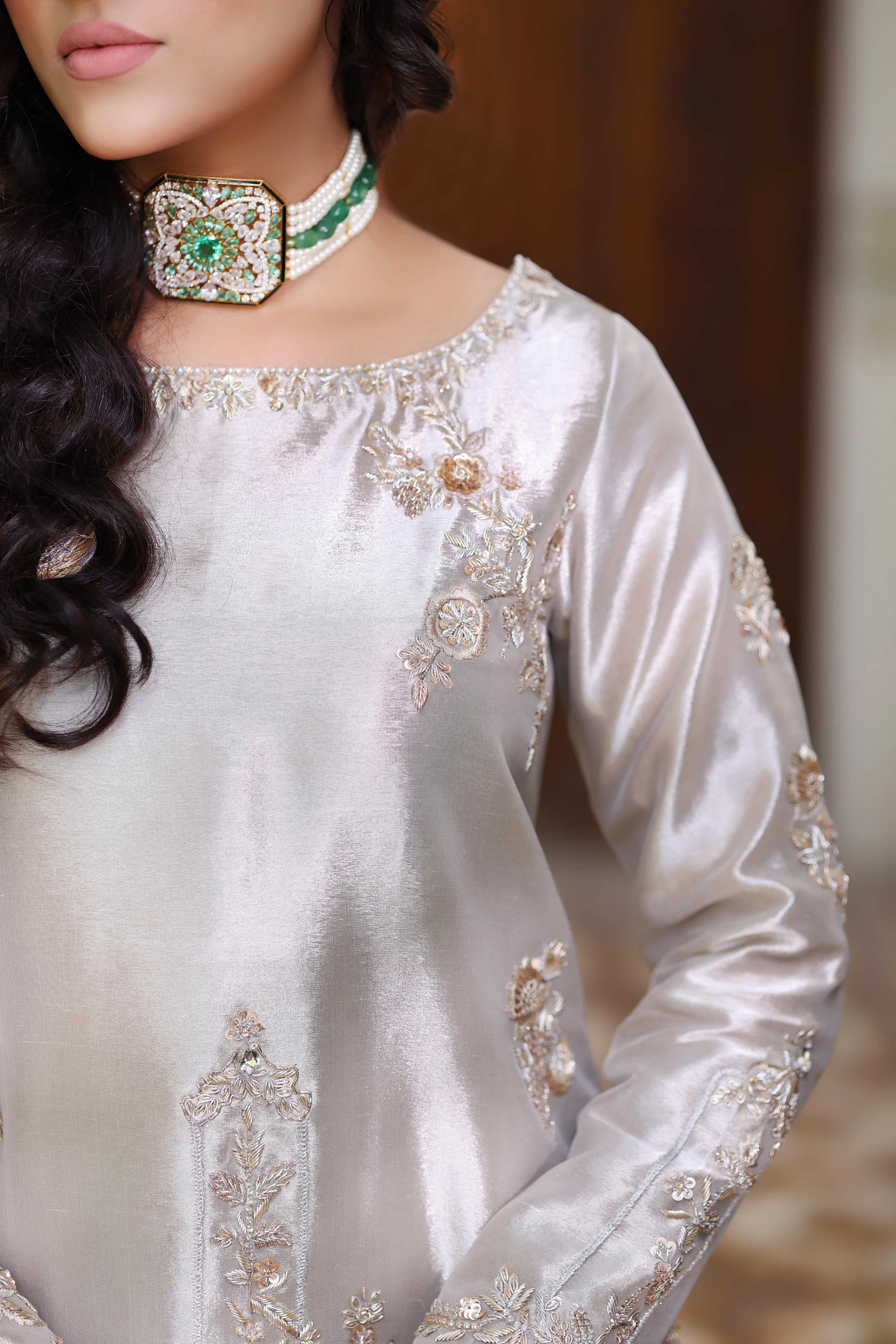 Wine Gold Tissue Pallazo