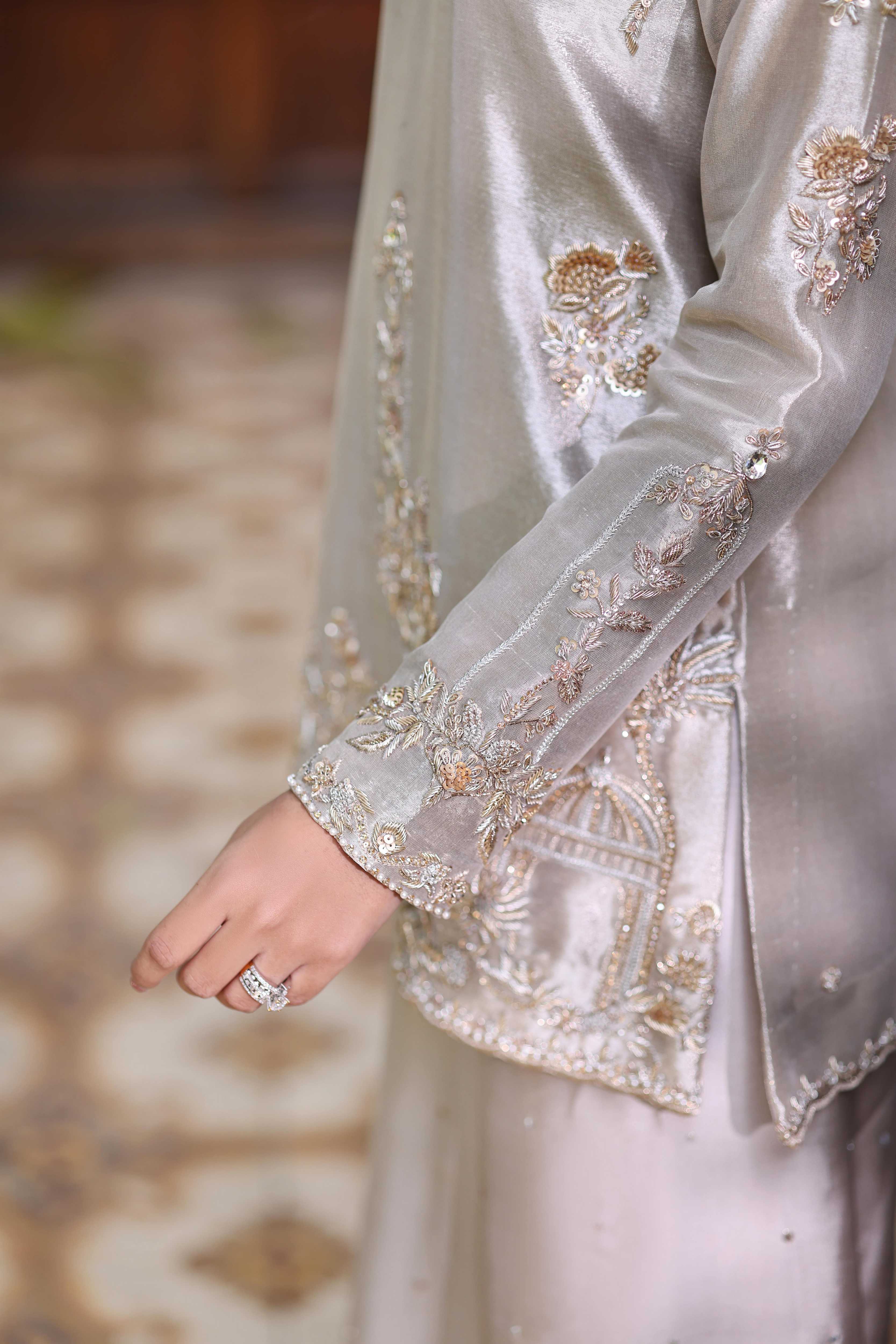 Wine Gold Tissue Pallazo