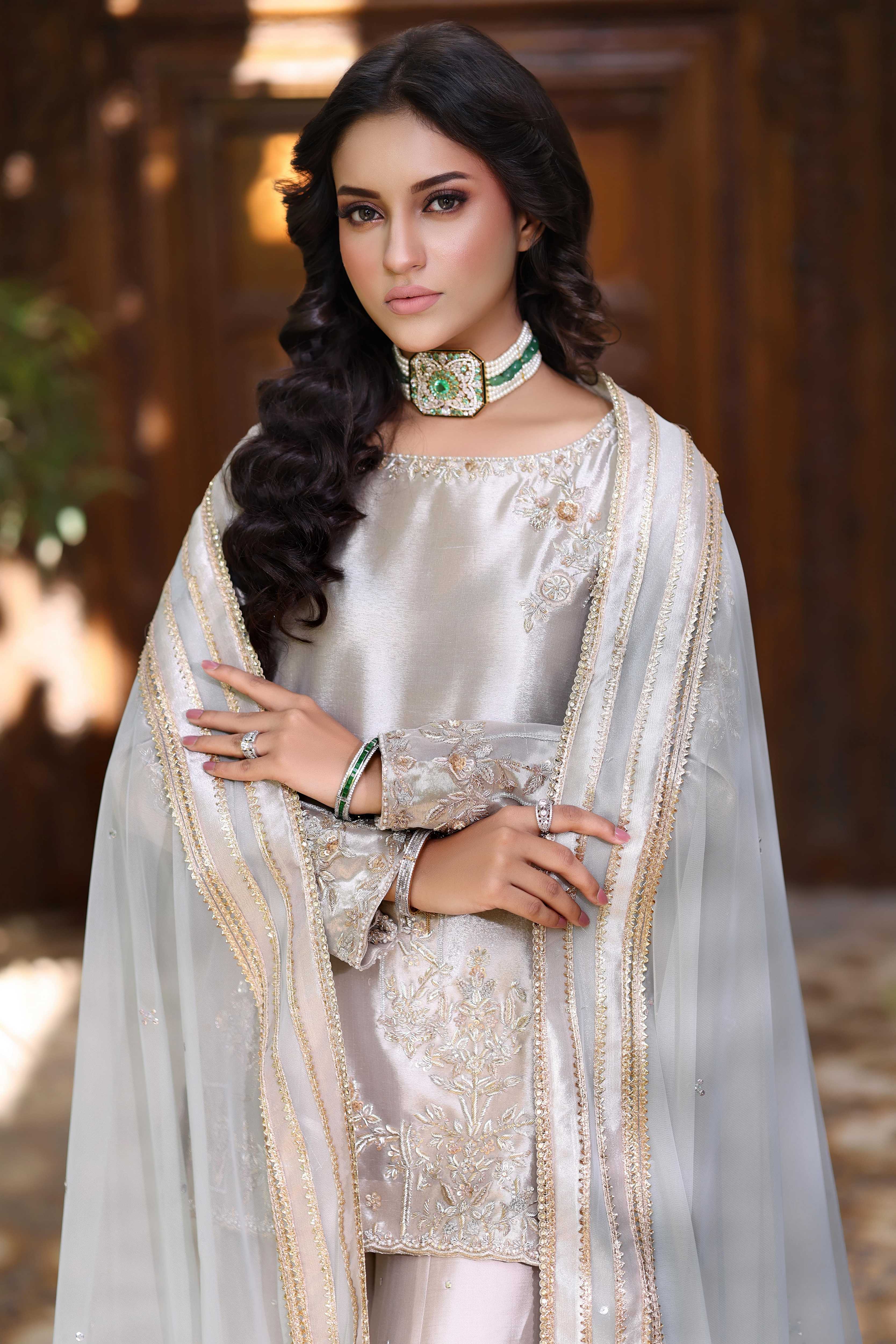 Wine Gold Tissue Pallazo