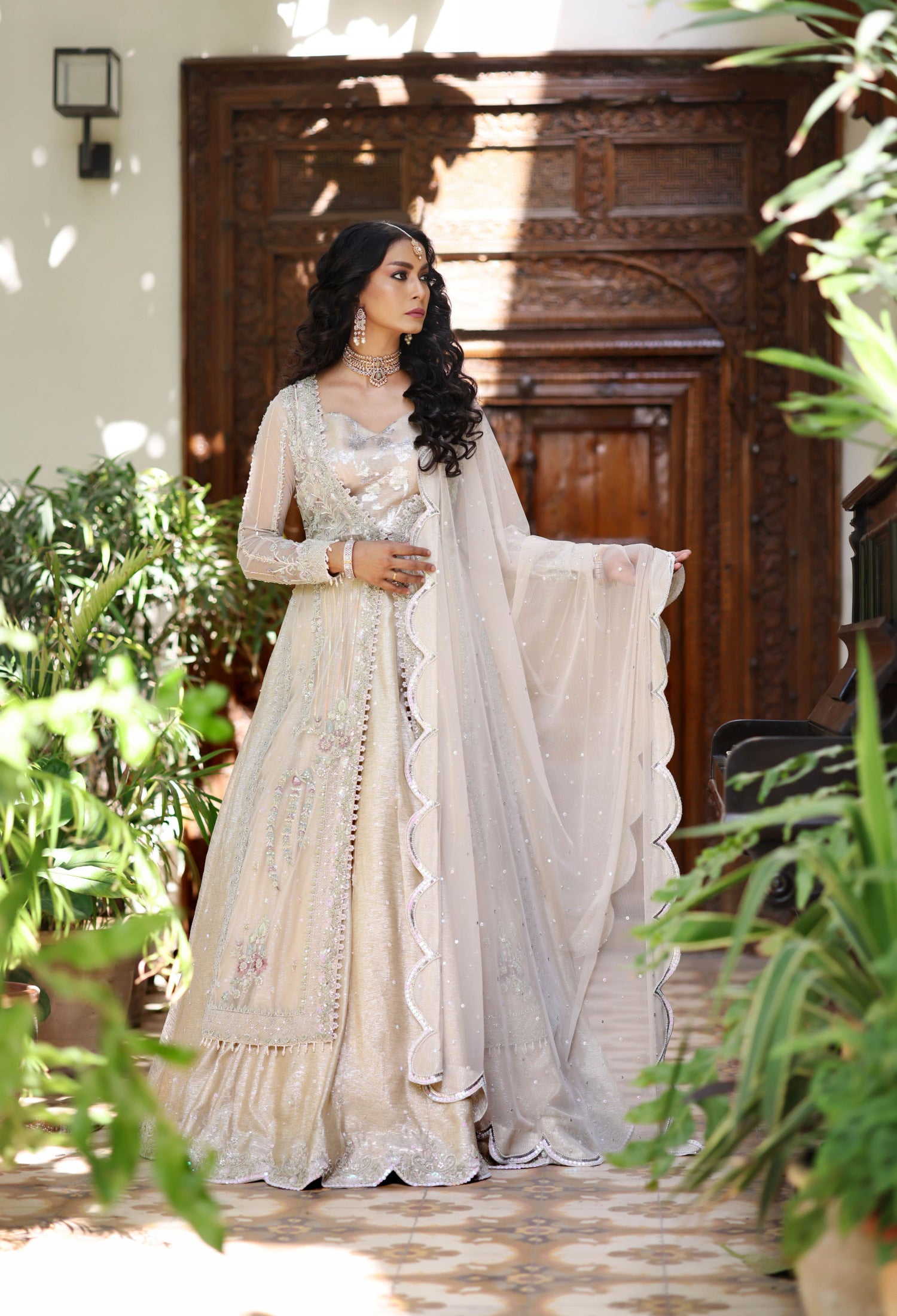 Ivory Net Nur Gown