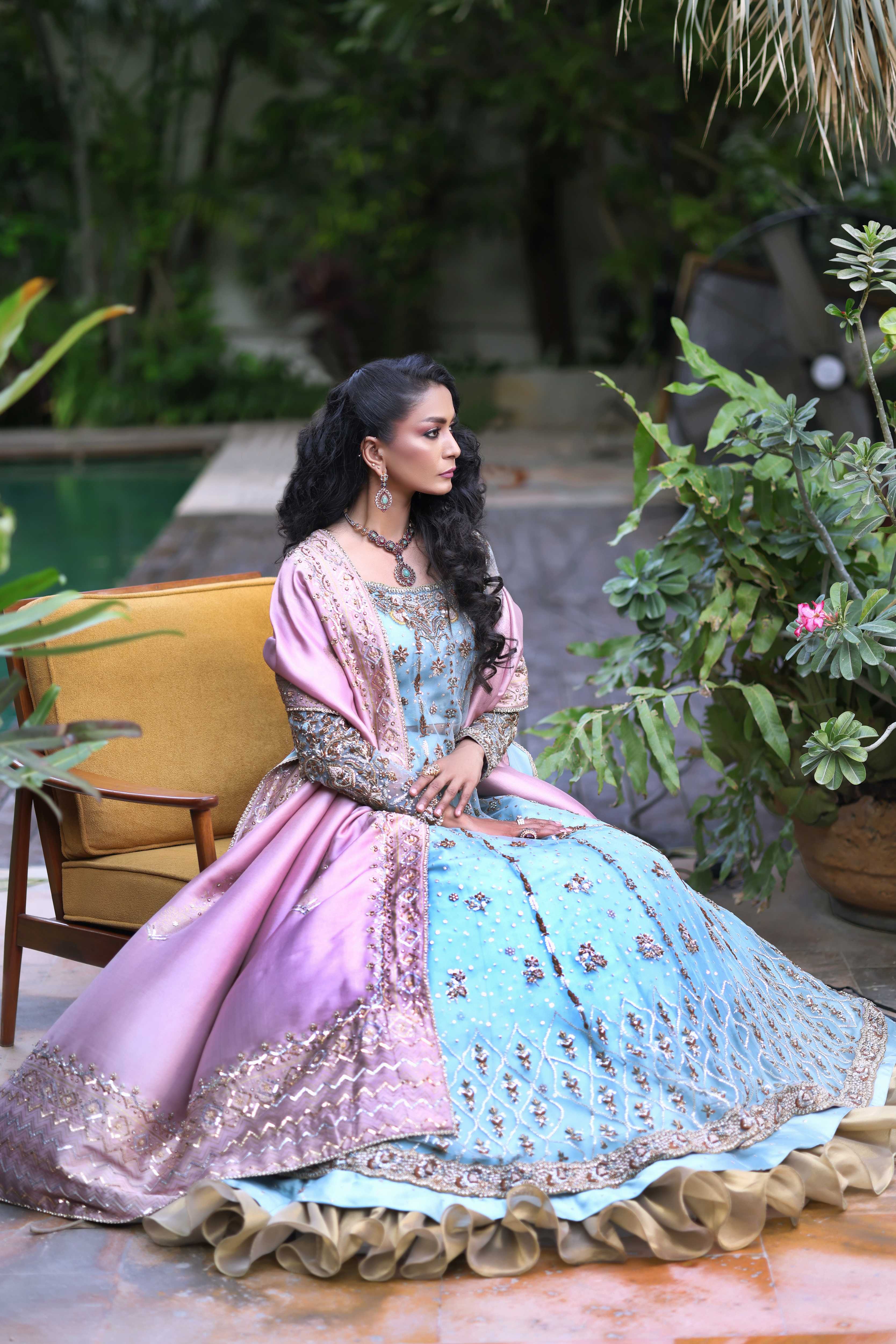 Ferozi French Net Nur Anarkali