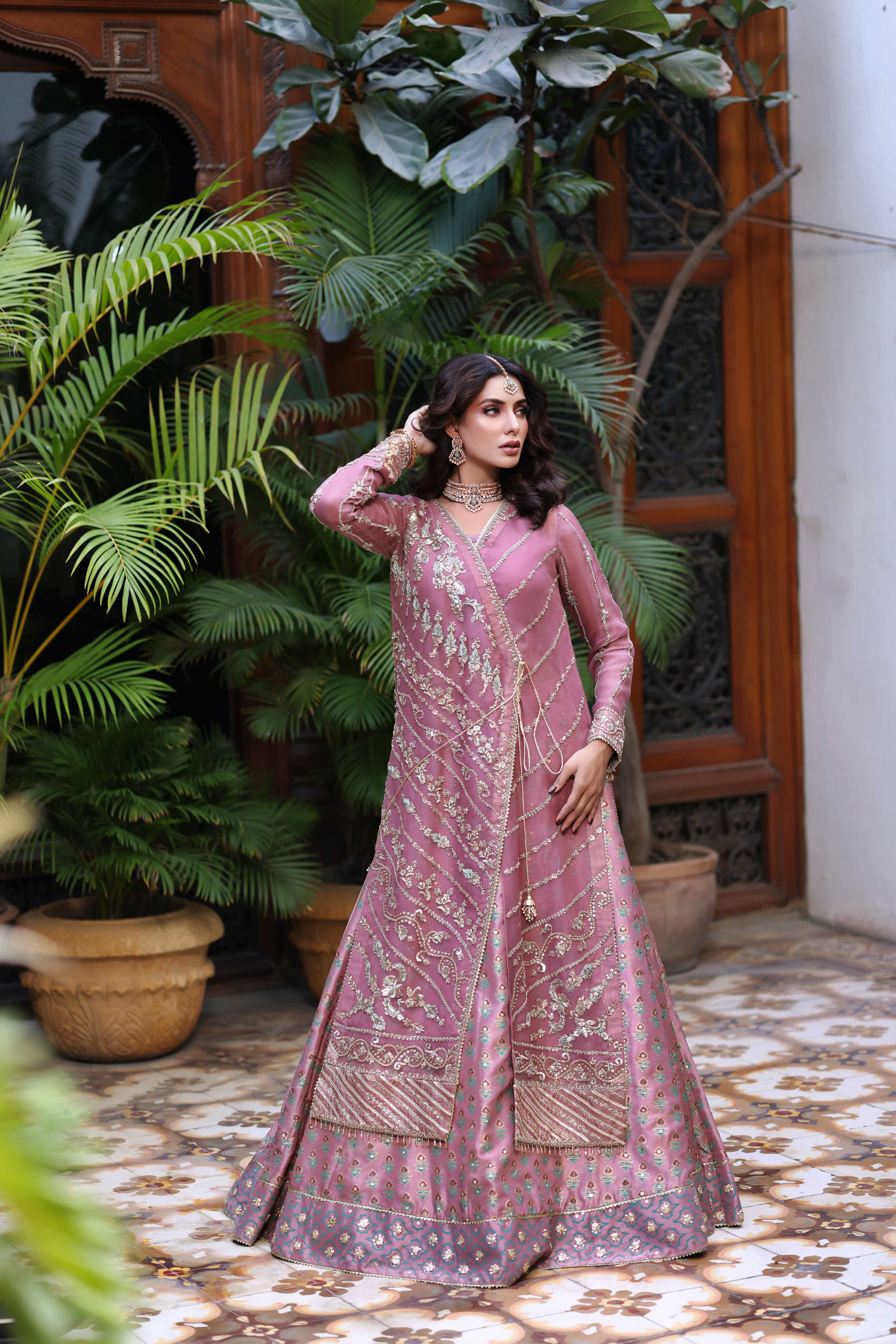 Pale Pink Angarkha Nur Jacket