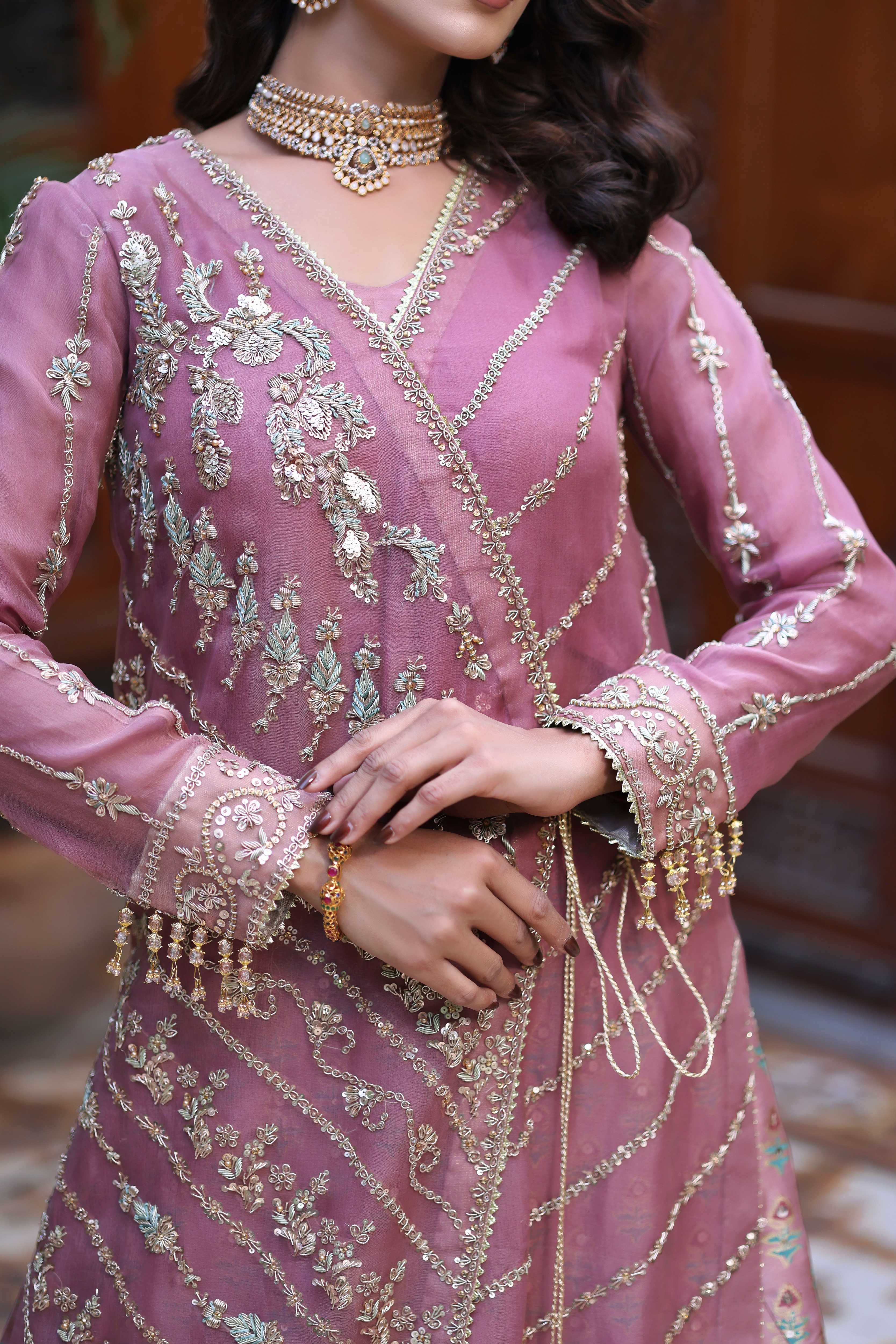 Pale Pink Angarkha Nur Jacket