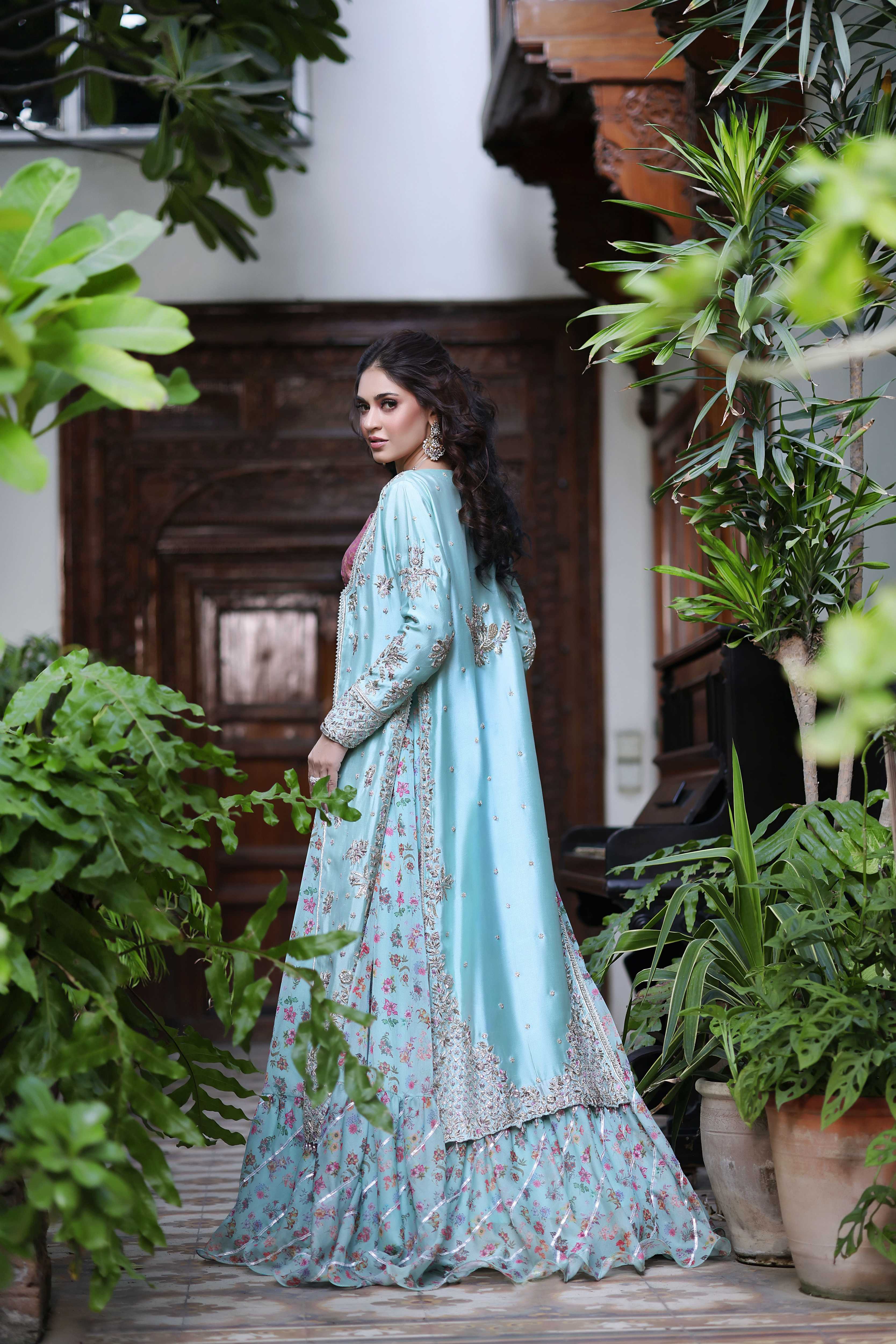 Sea Ferozi Sheesha Jacket Nur Set