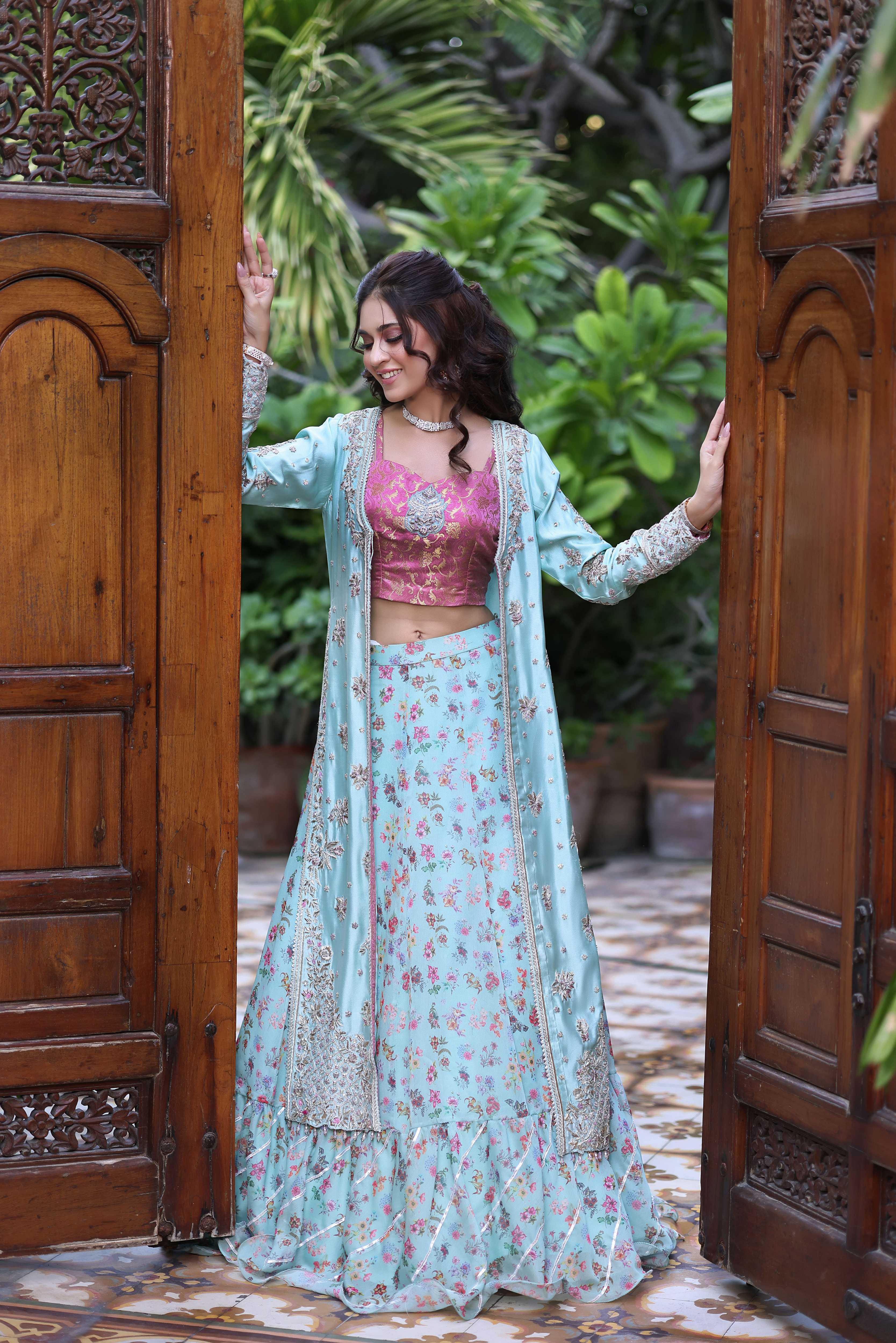 Sea Ferozi Sheesha Jacket Nur Set