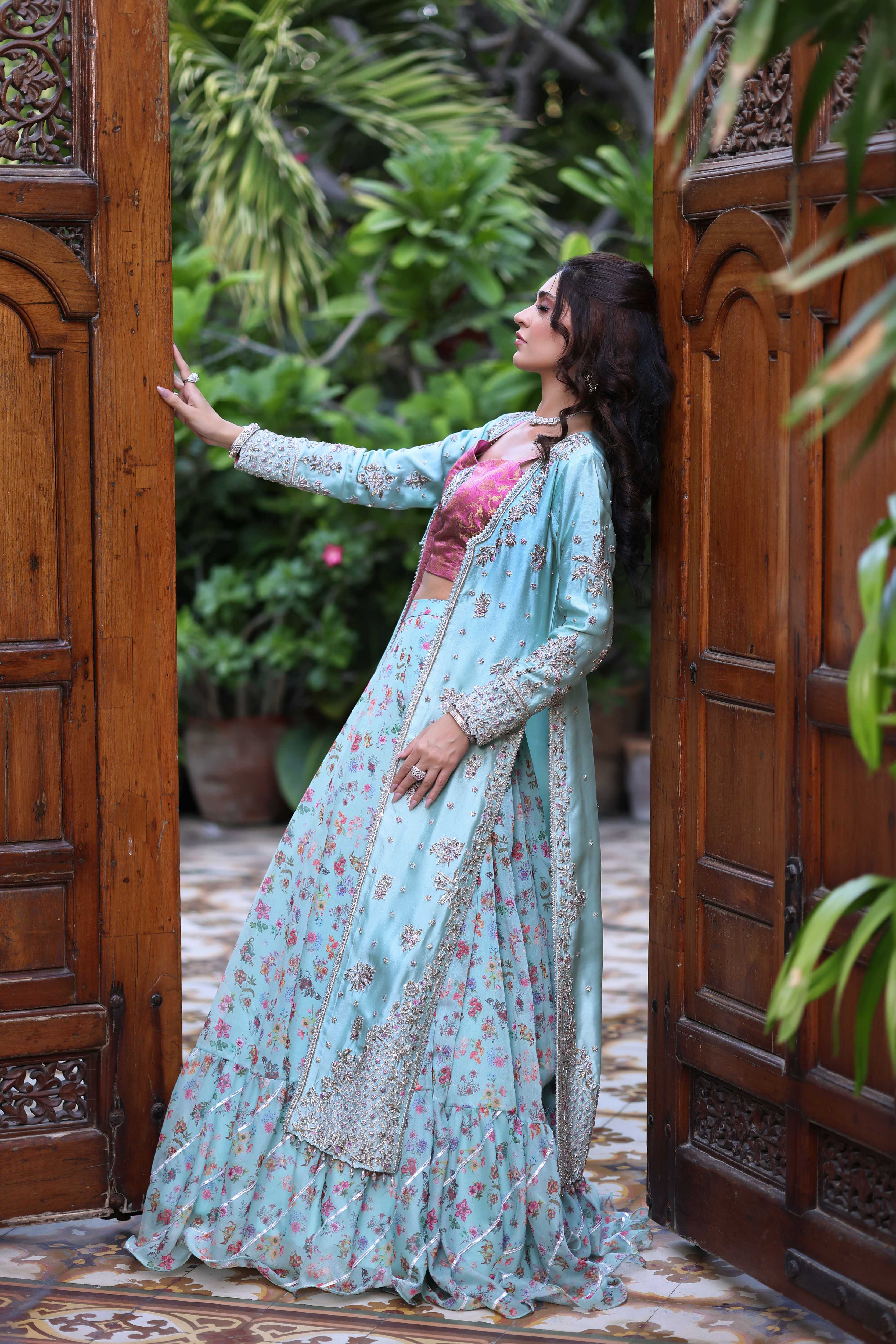 Sea Ferozi Sheesha Jacket Nur Set