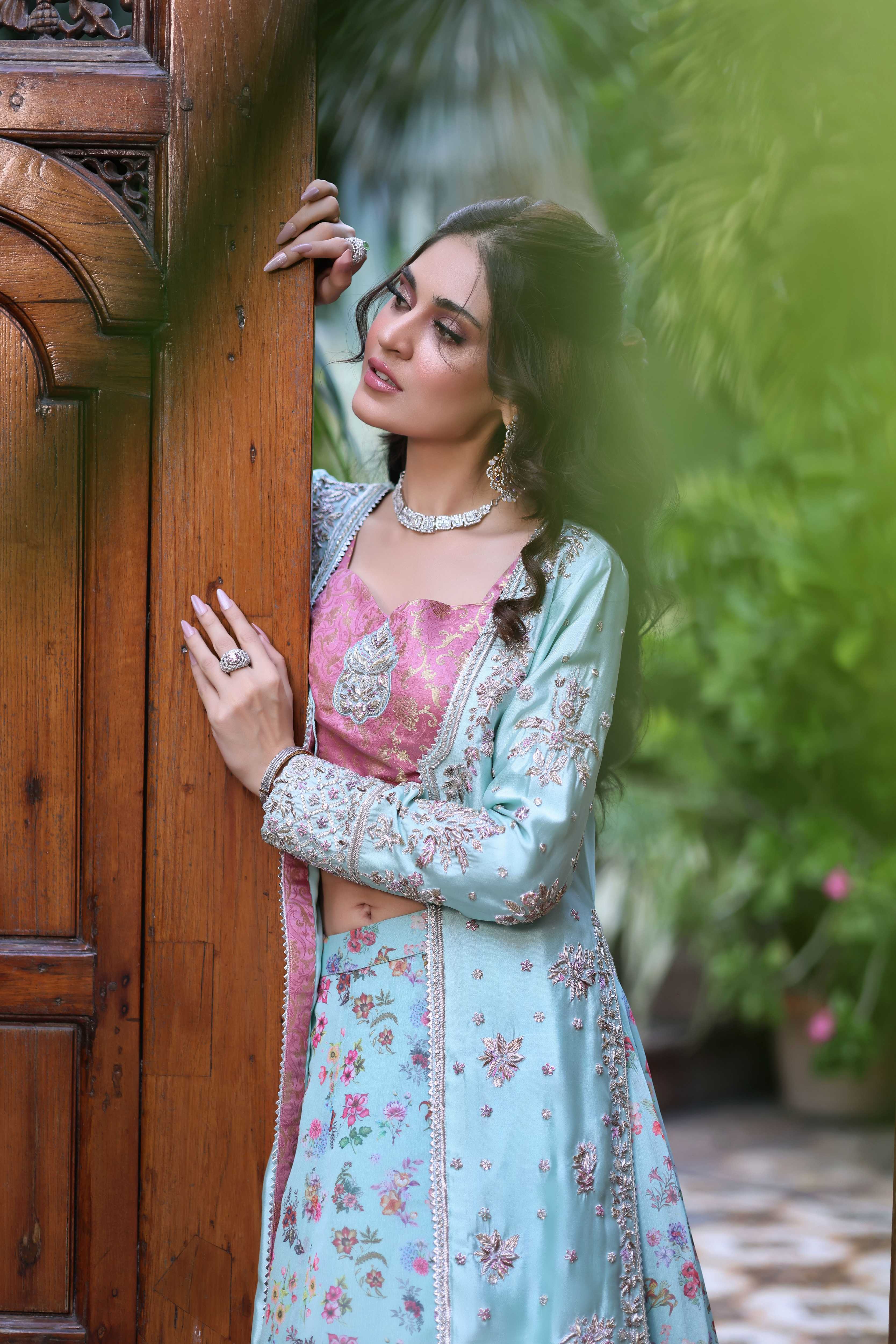 Sea Ferozi Sheesha Jacket Nur Set