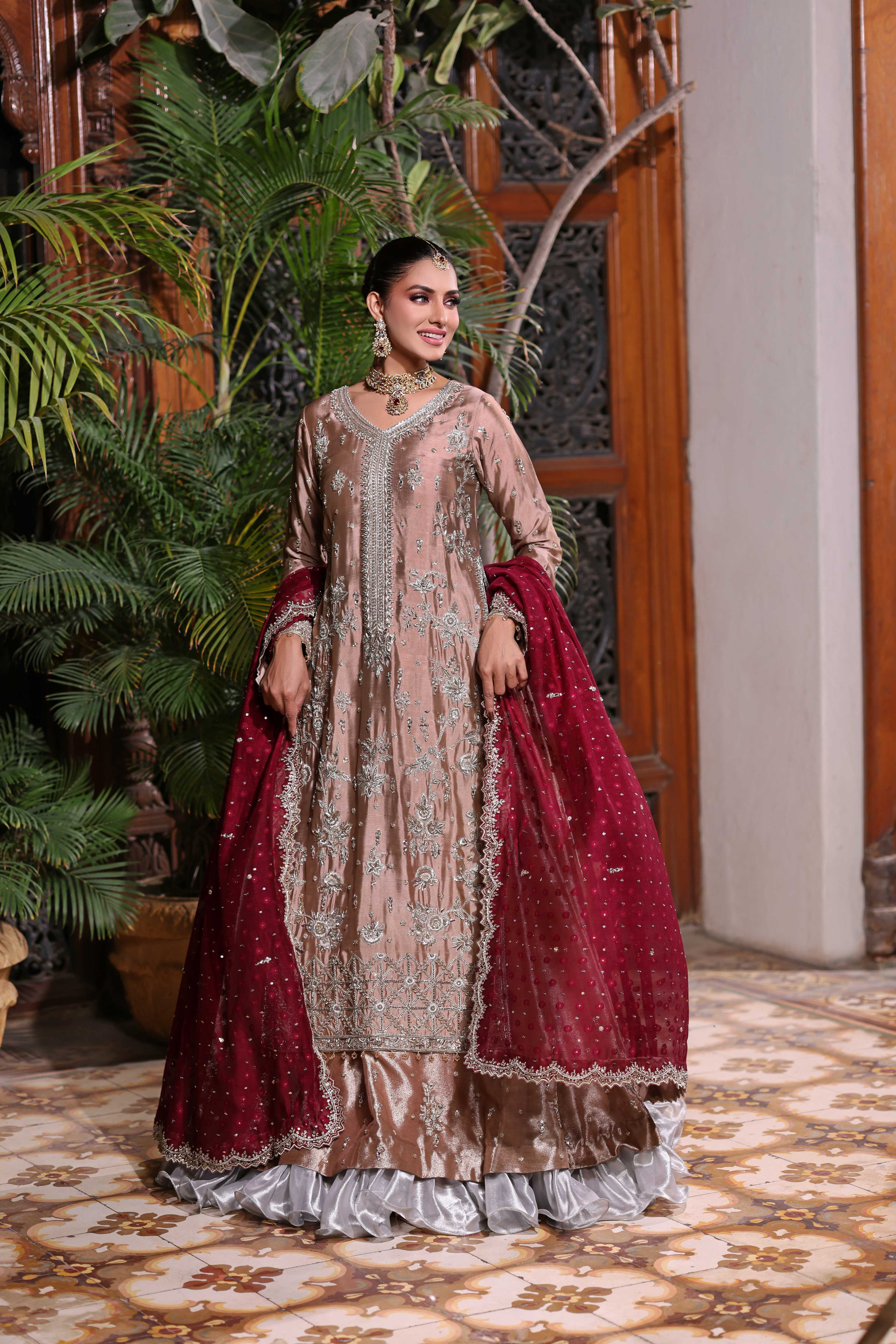 Coffee Maroon Gold Luxe Nur LS