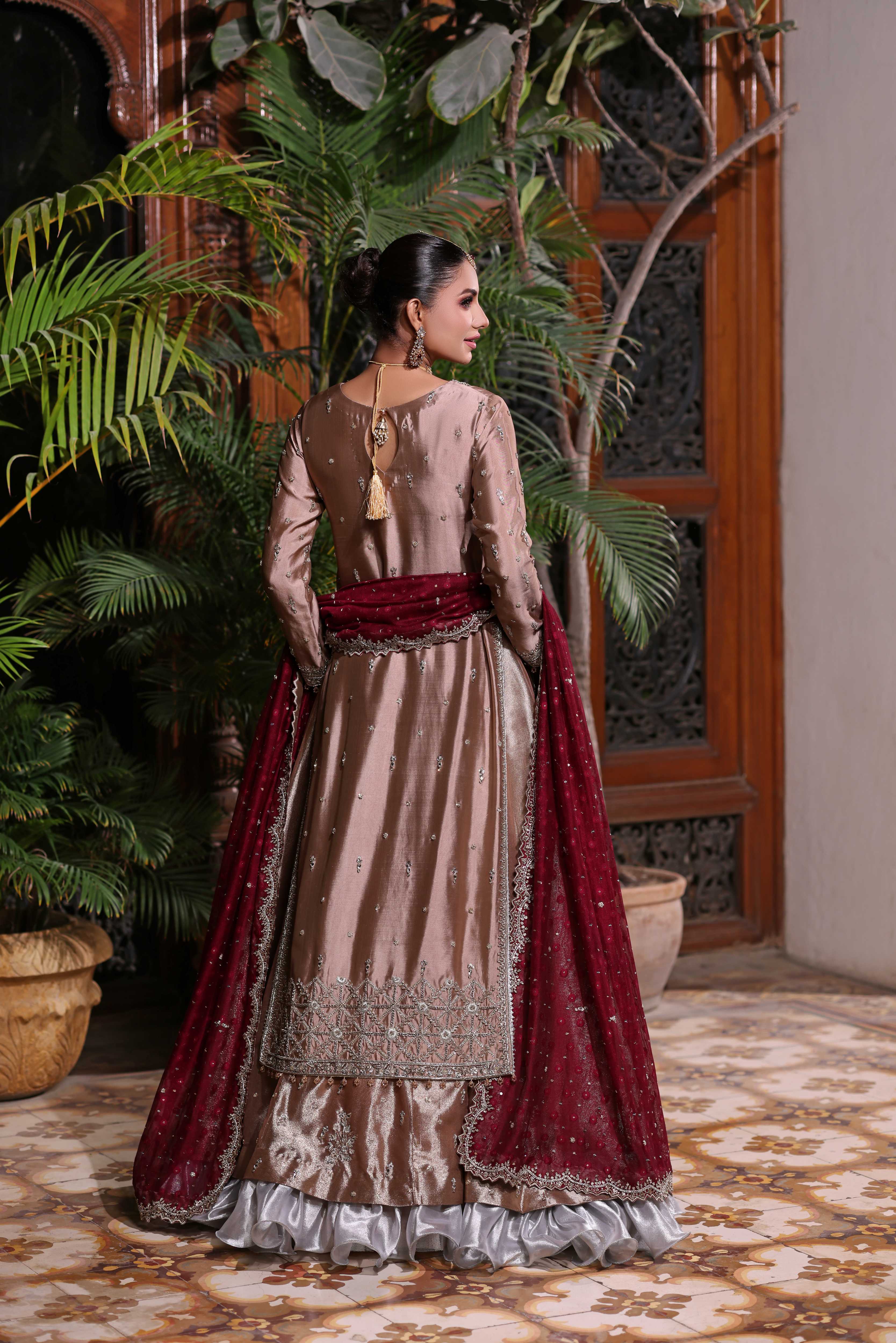 Coffee Maroon Gold Luxe Nur LS