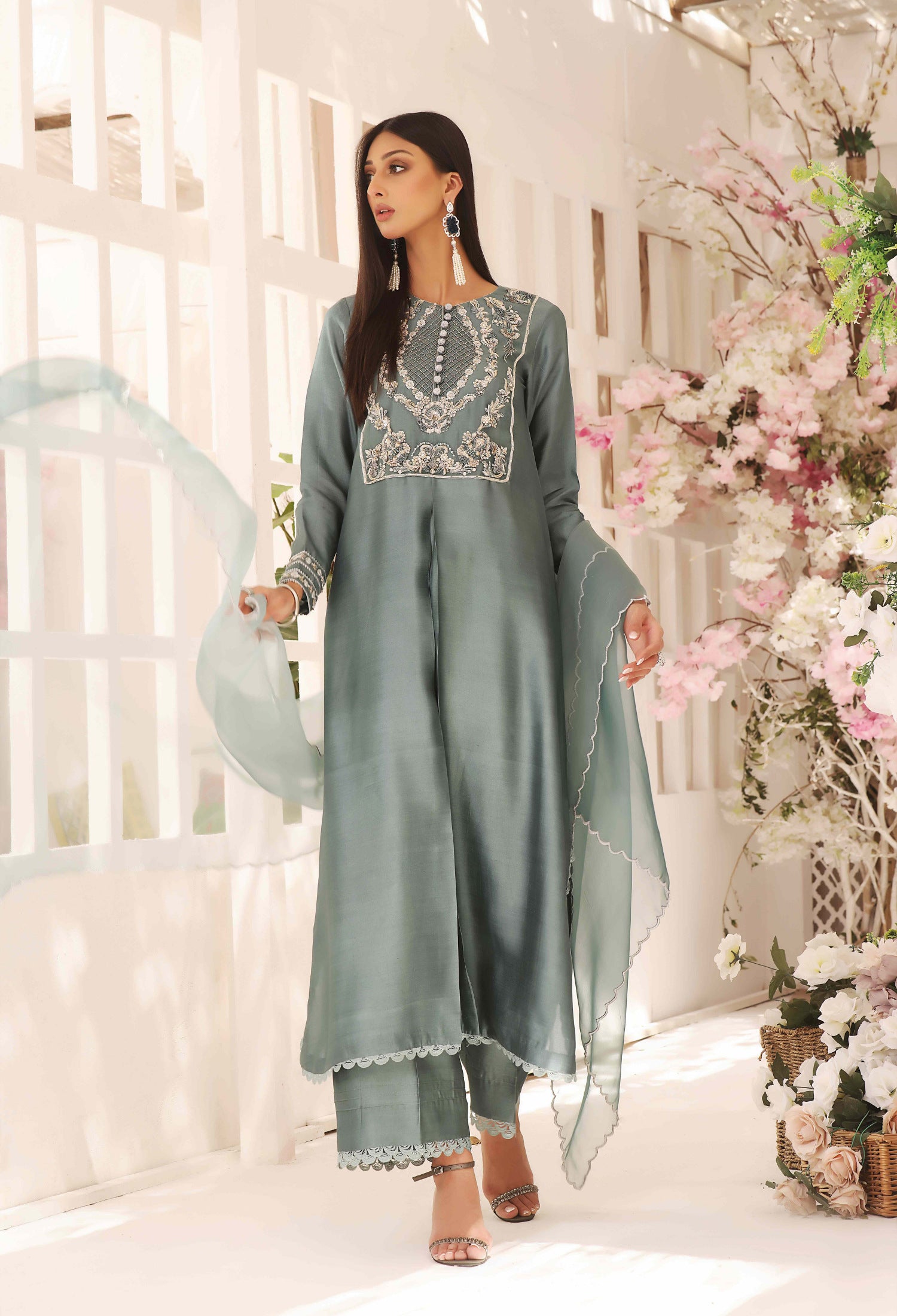 School Grey Kaftan Outfit