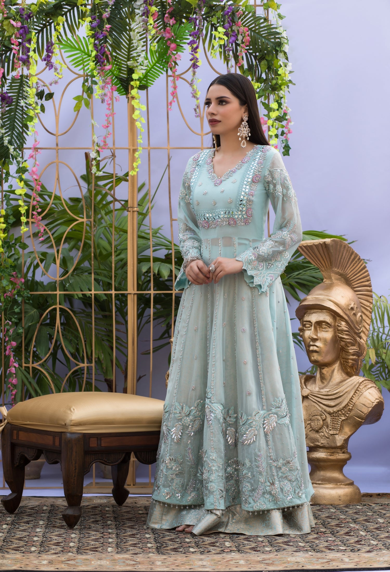 Ice Blue Shirt and Lenga