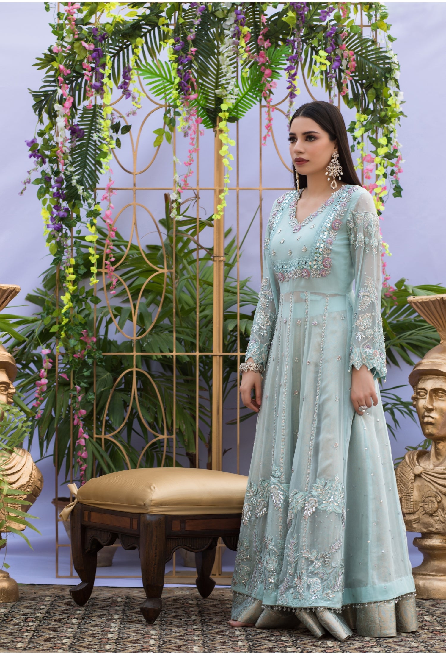 Ice Blue Shirt and Lenga