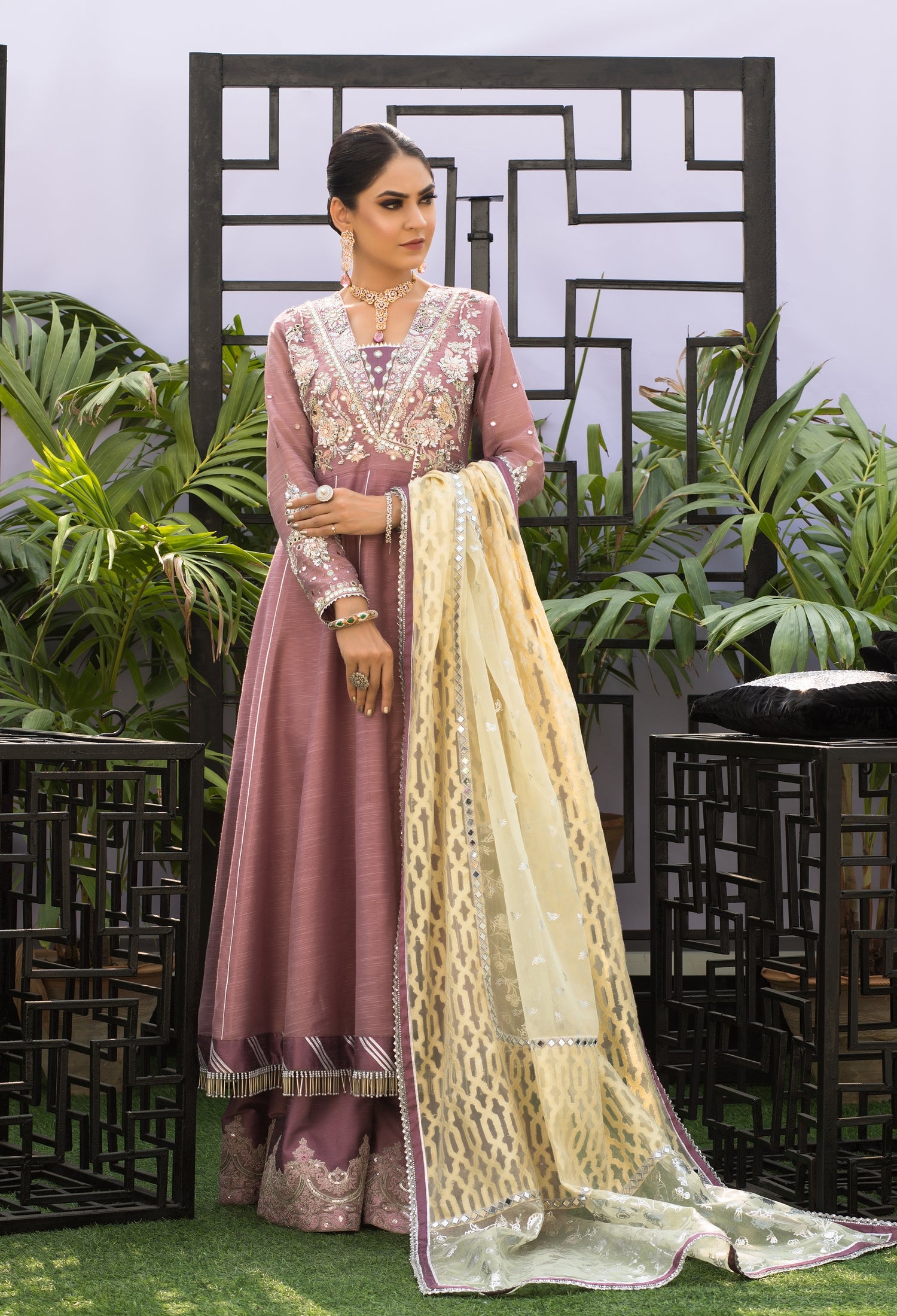 Lilac Anarkali