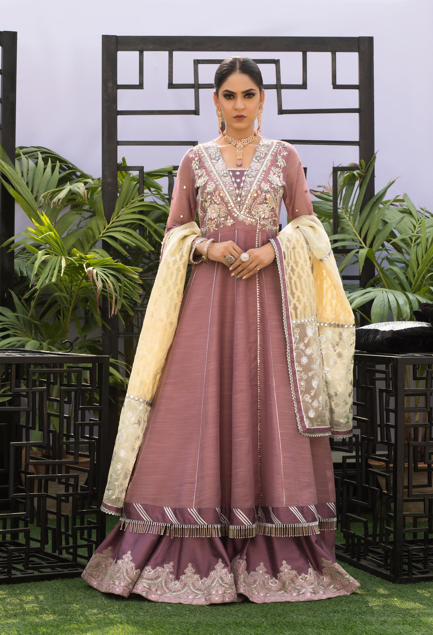 Lilac Anarkali
