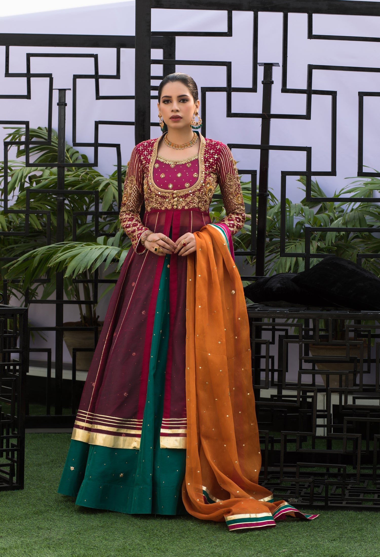 Magenta Anarkali