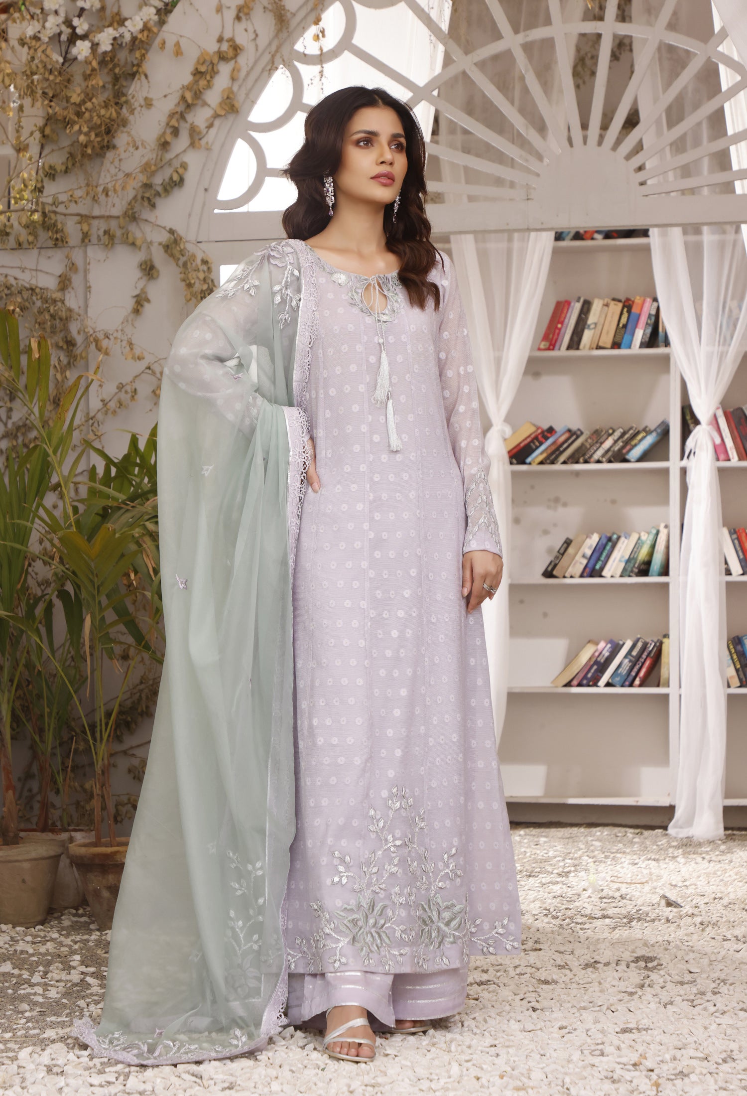 Lilac & Mint Gota Outfit