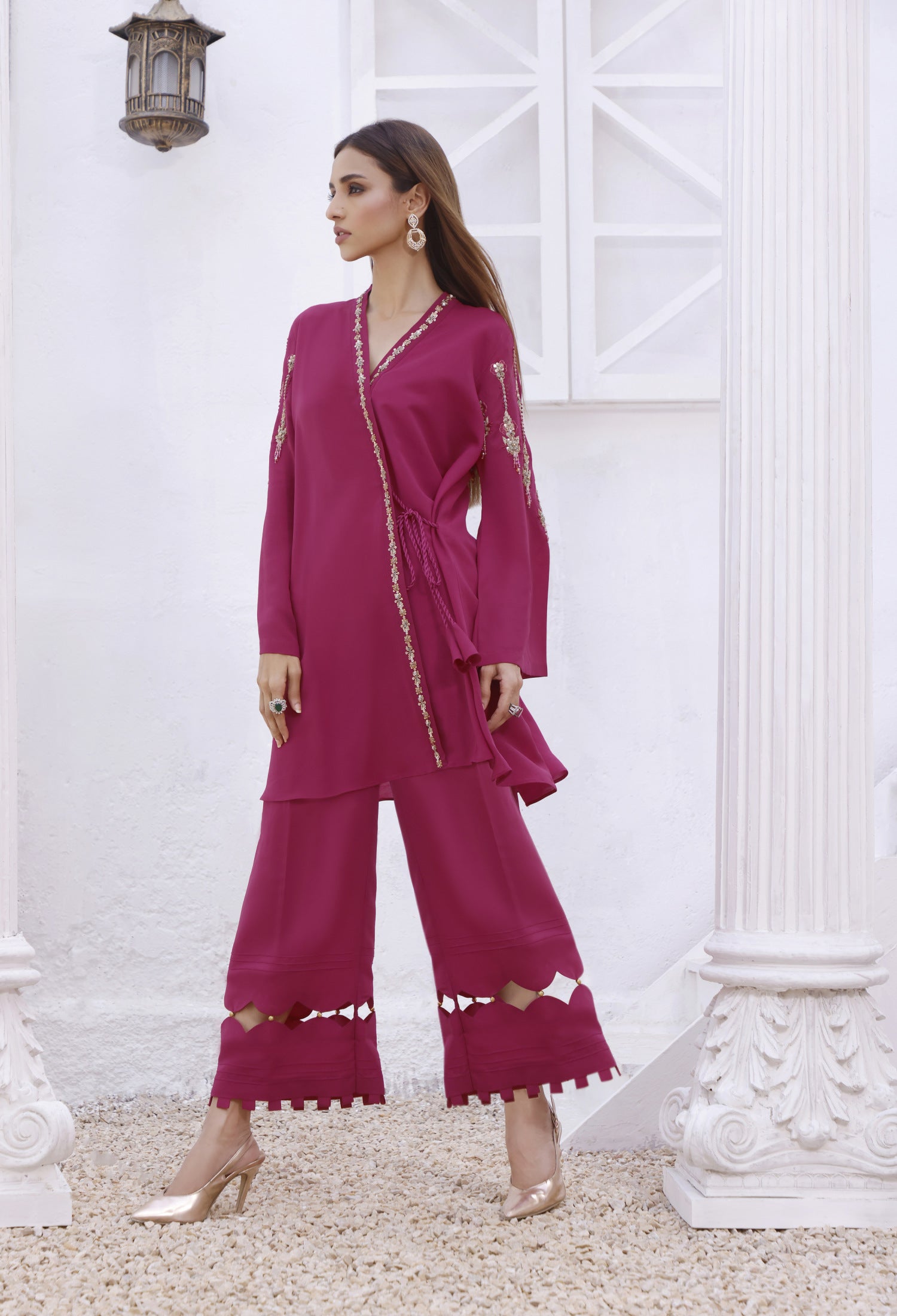 Fuchsia Cross Overlap Outfit