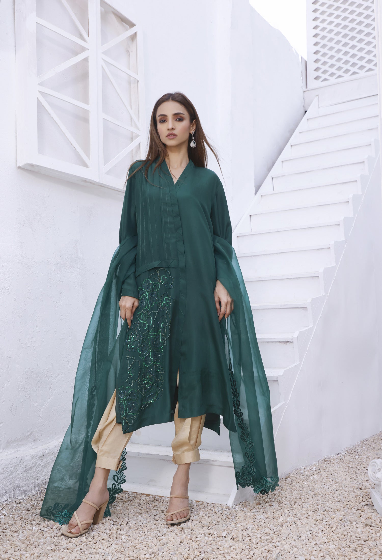 Emerald Green Rawsilk Outfit