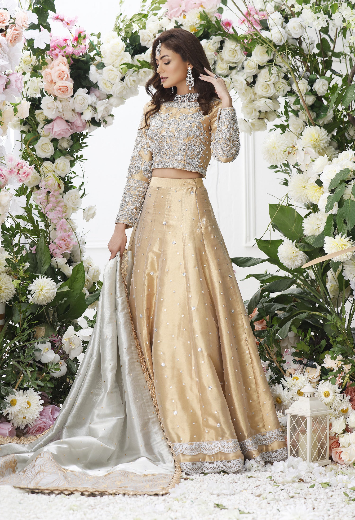 Antique Gold Lenga & Choli