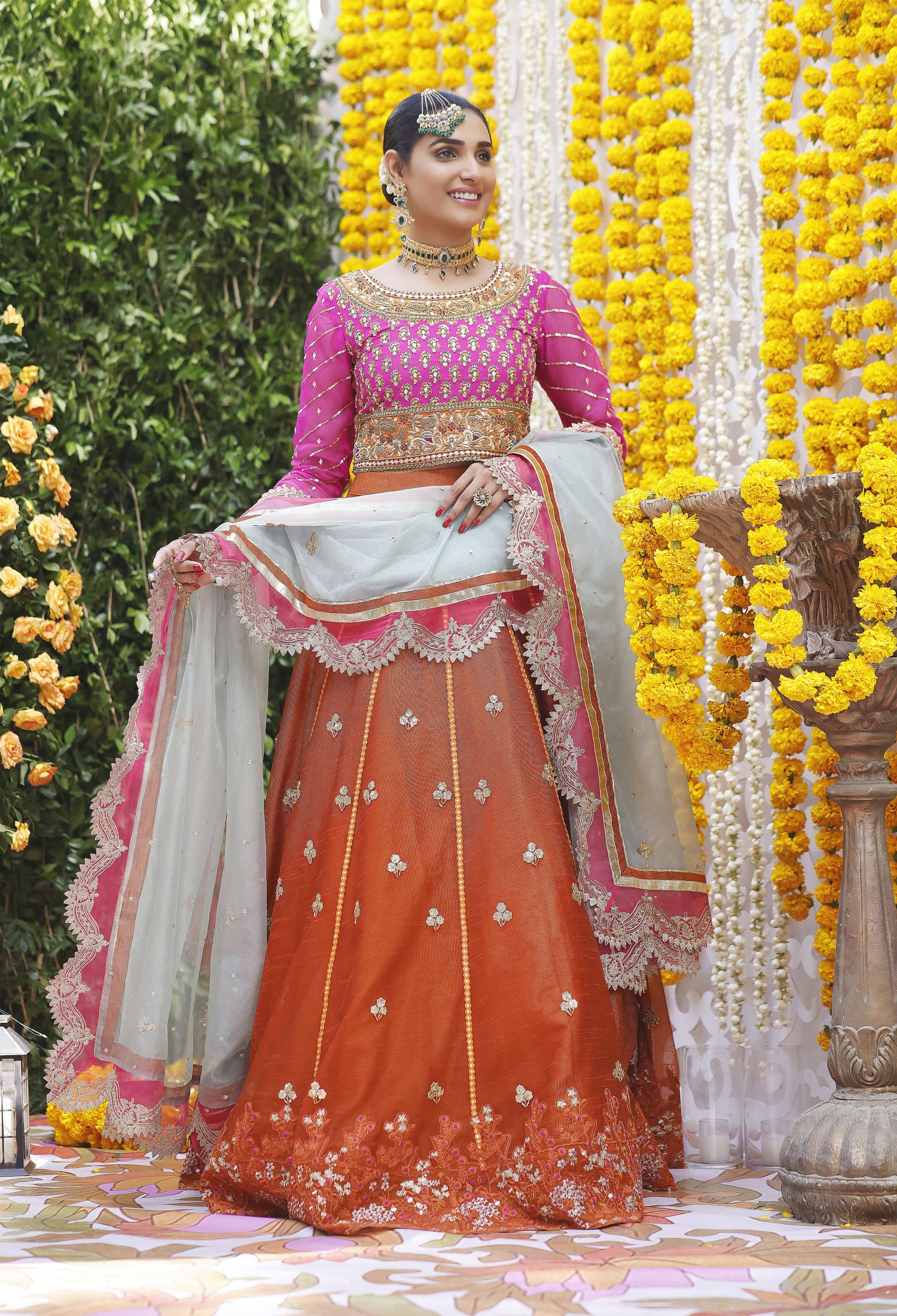 Magenta Lehnga Choli