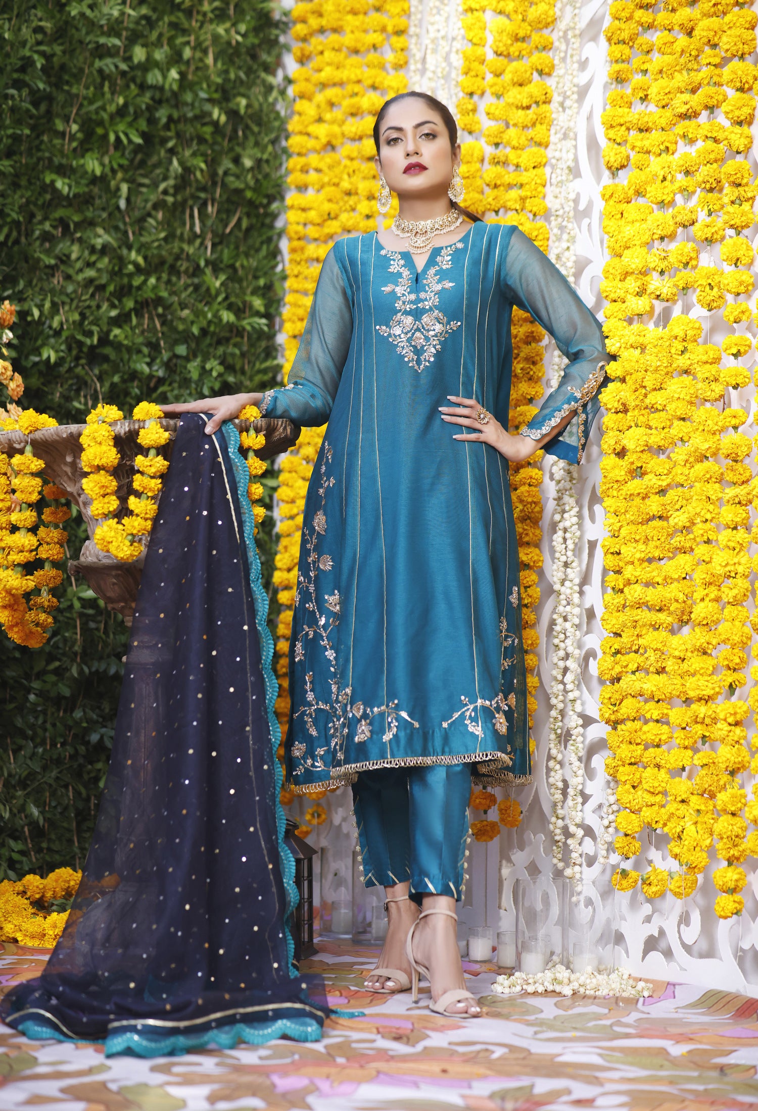 Turquoise Panel Outfit