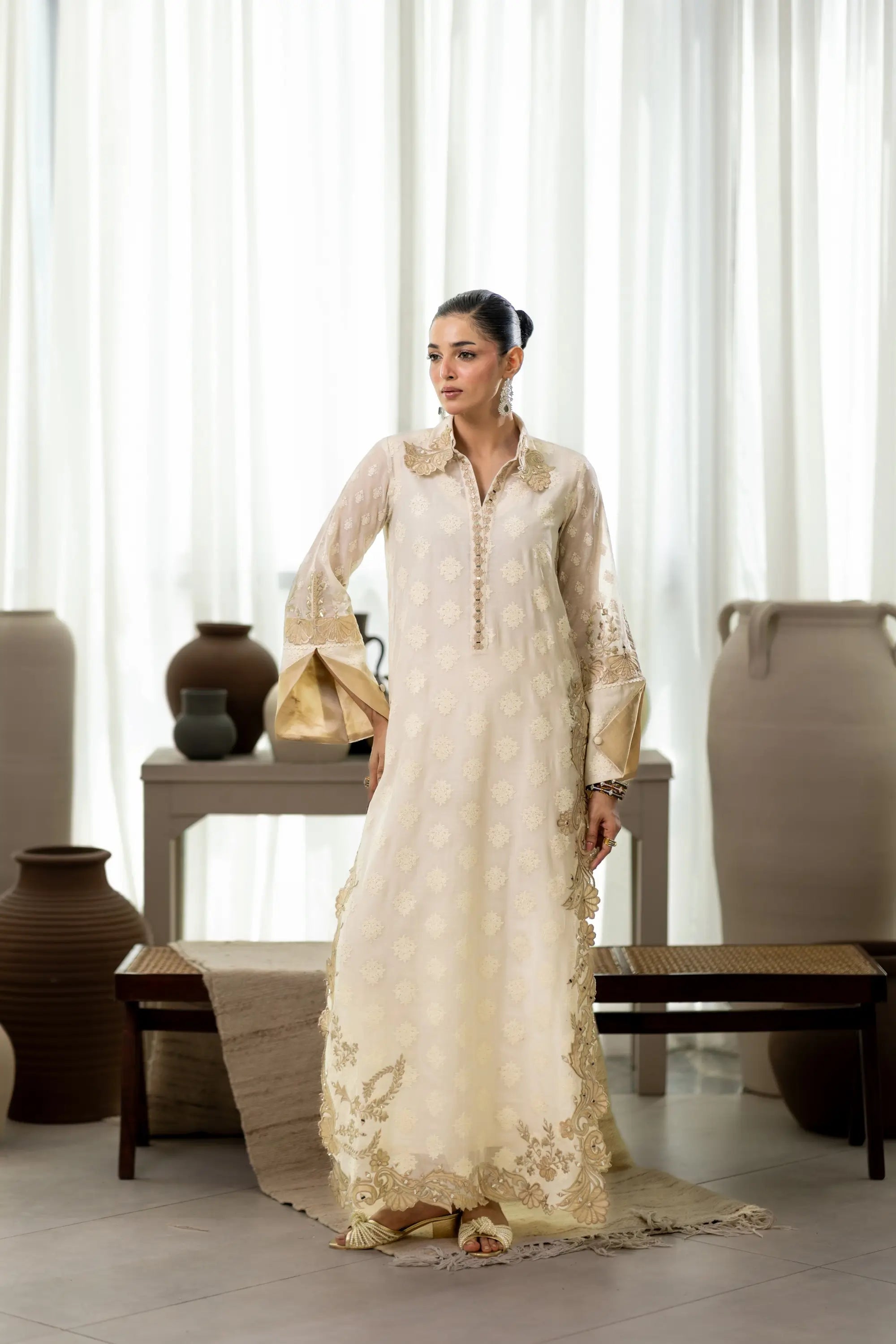 Ivory Sanam Kaftan