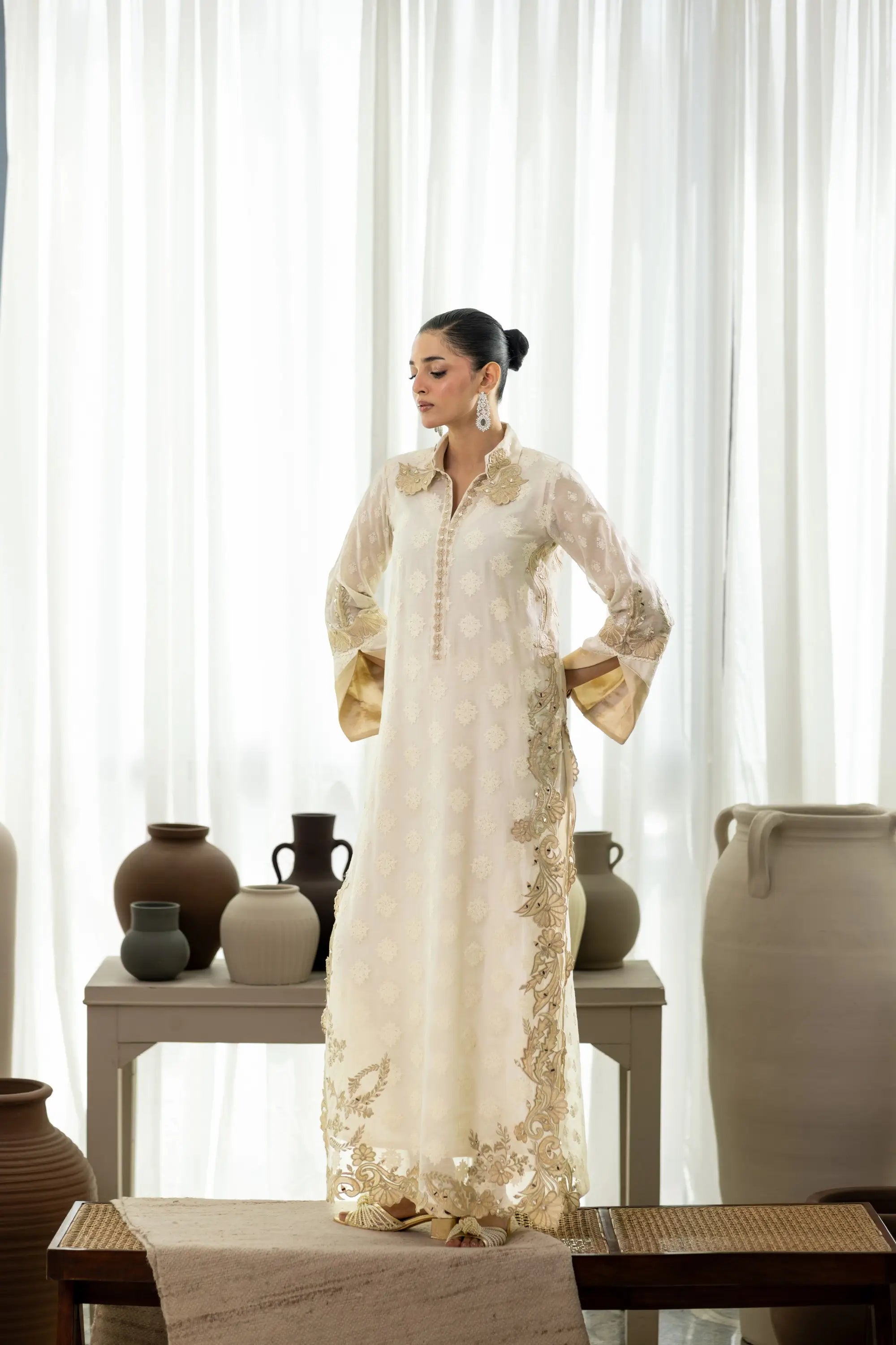 Ivory Sanam Kaftan