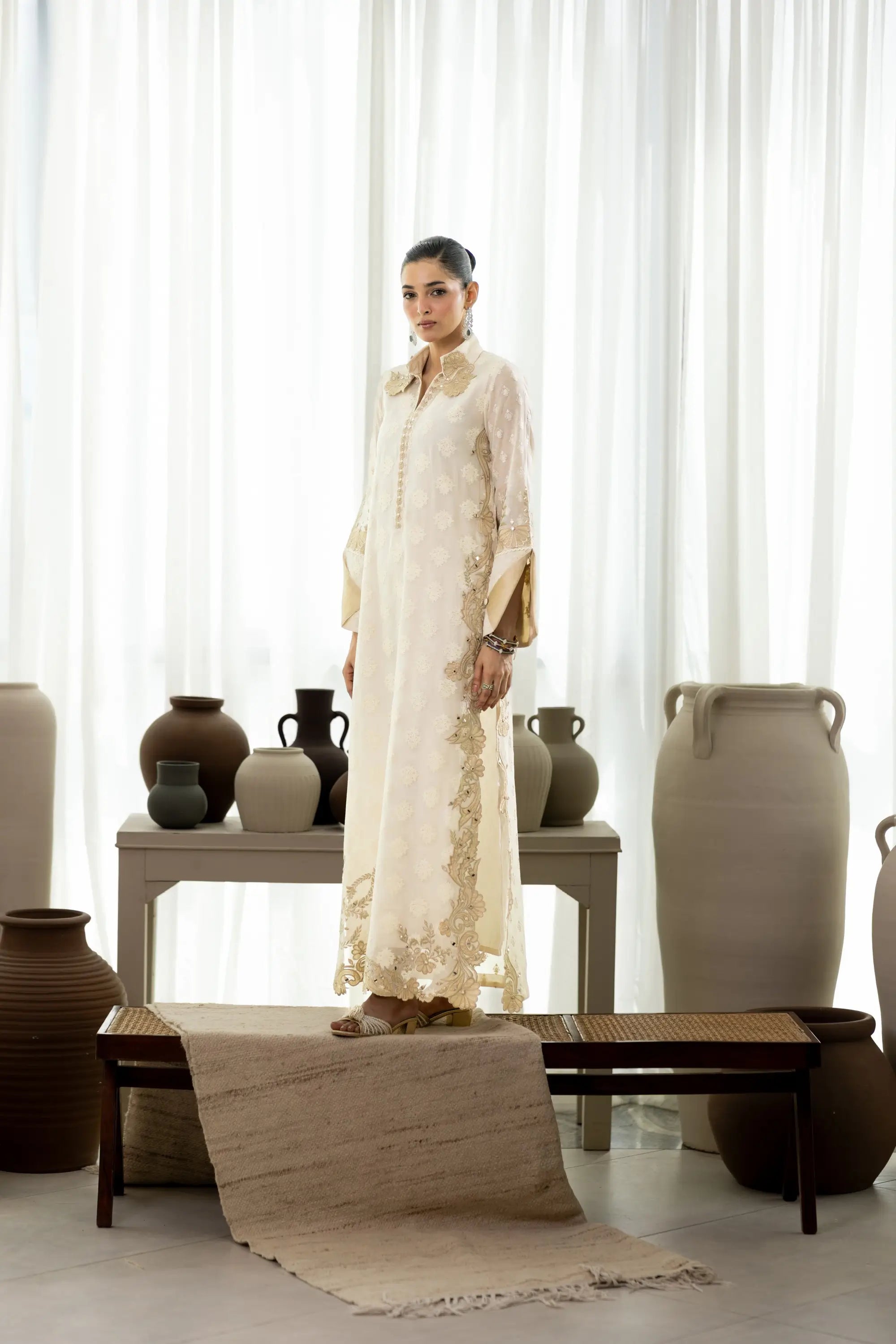 Ivory Sanam Kaftan