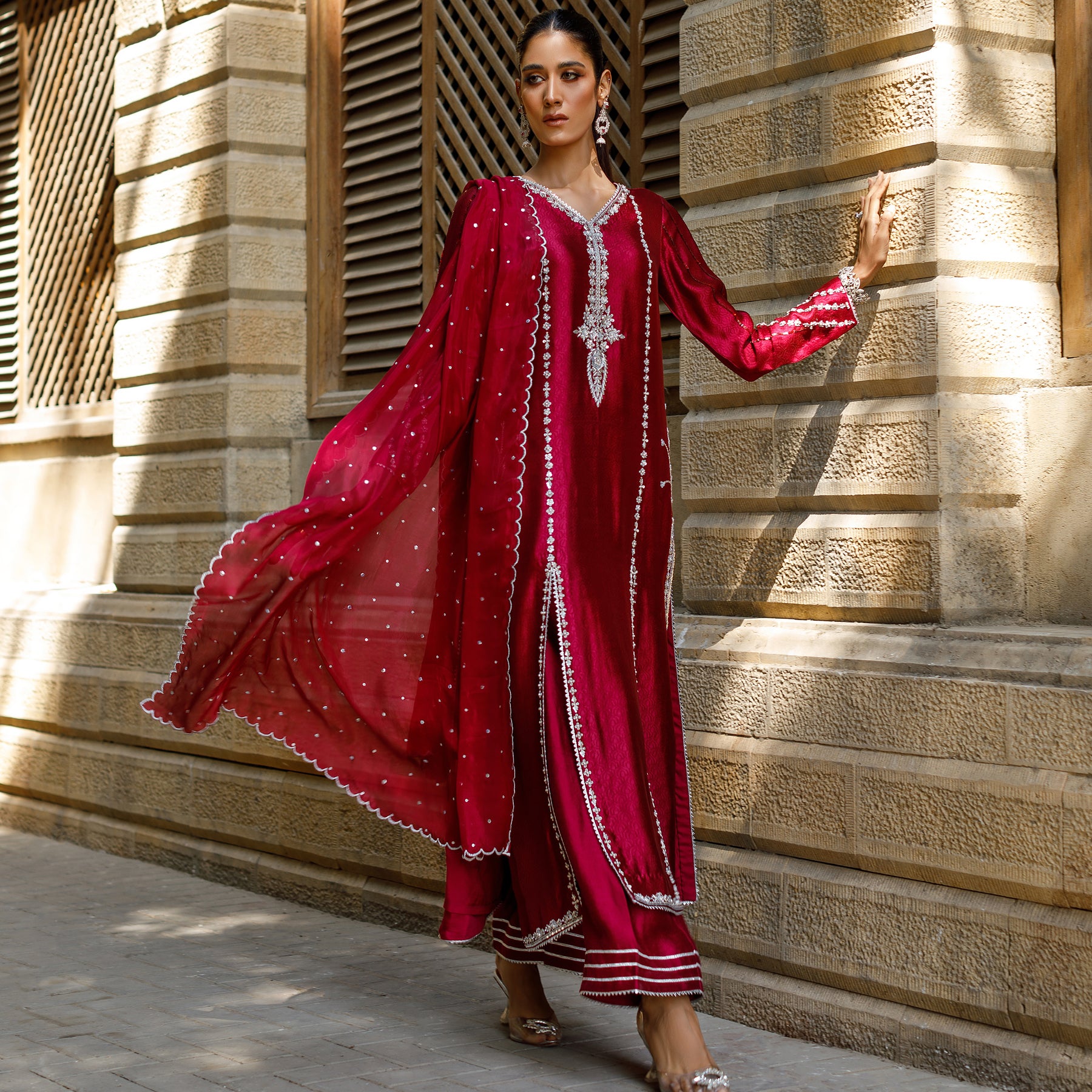 Wahajmkhan | Eden wedding Formals | GOLD GHARARA SUIT main image 0