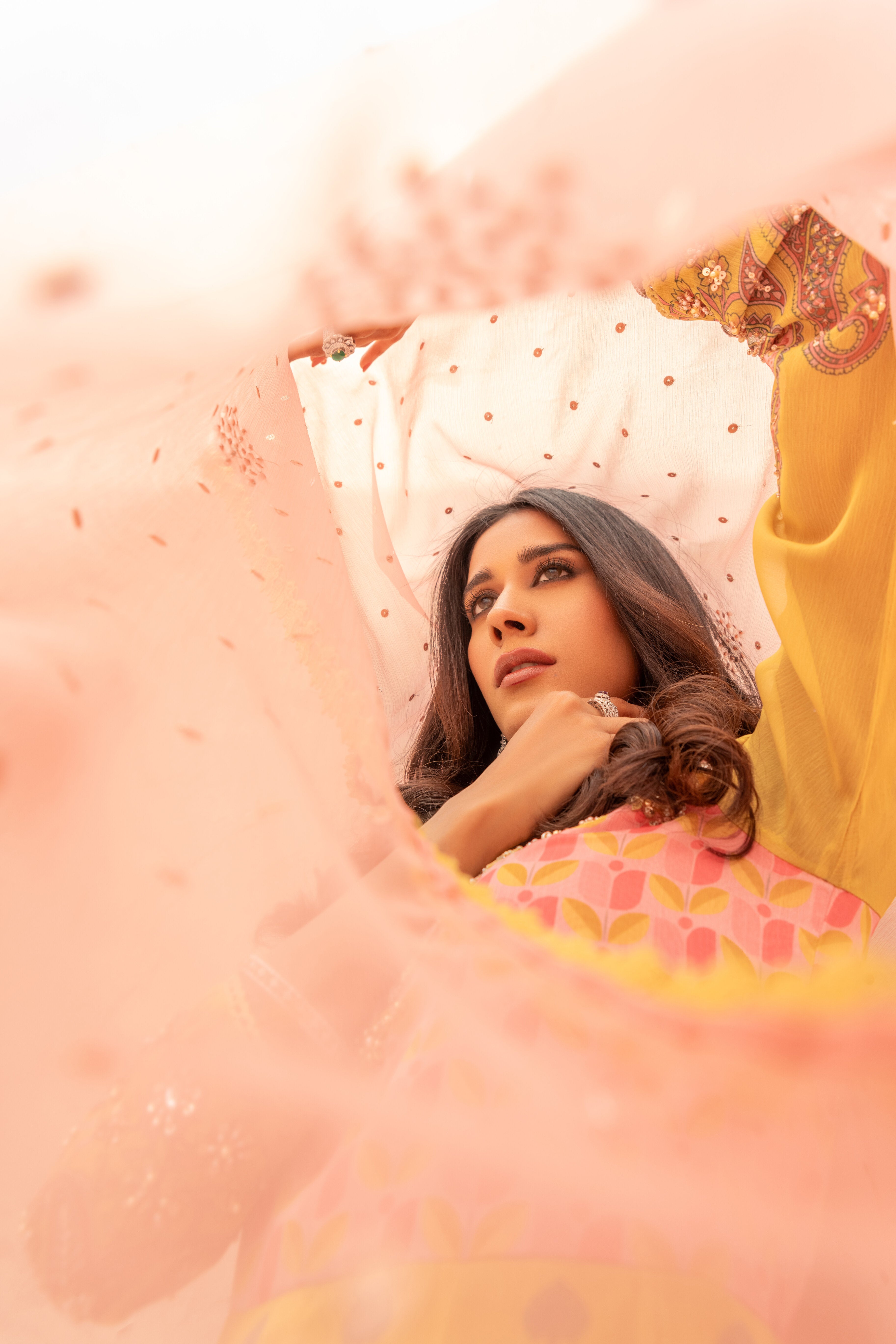 Yellow Printed TPS Anarkali