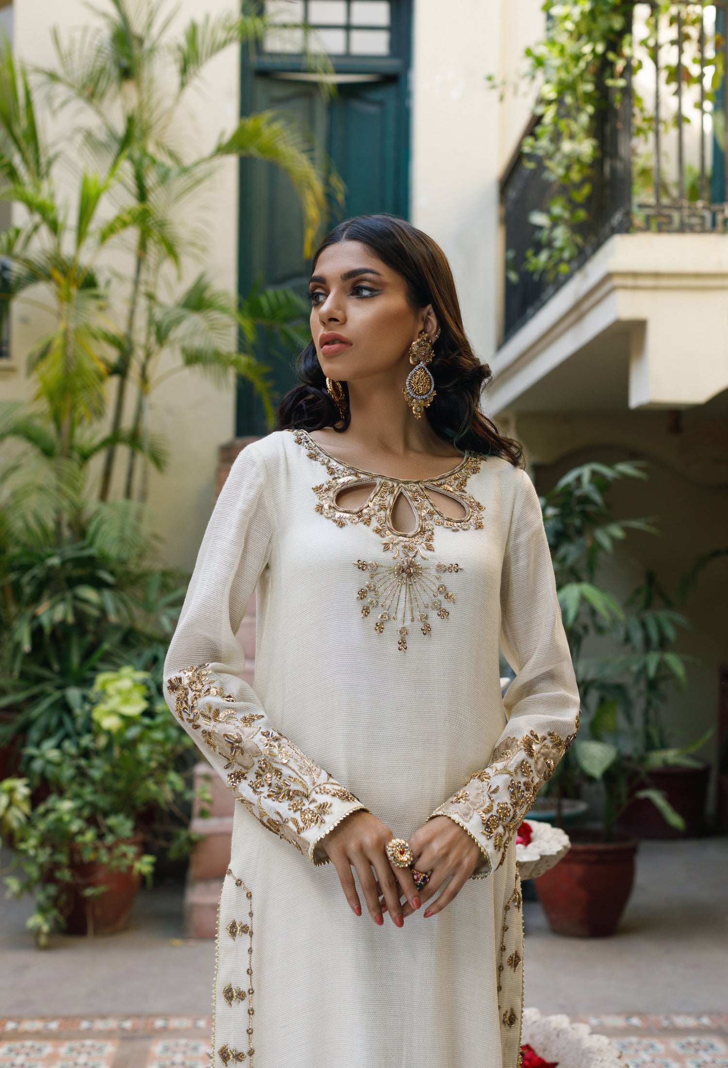 Ivory & Copper Begum Outfit