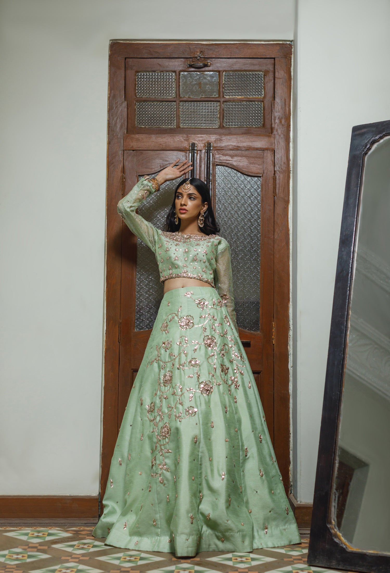 Mint Bahar Lehnga