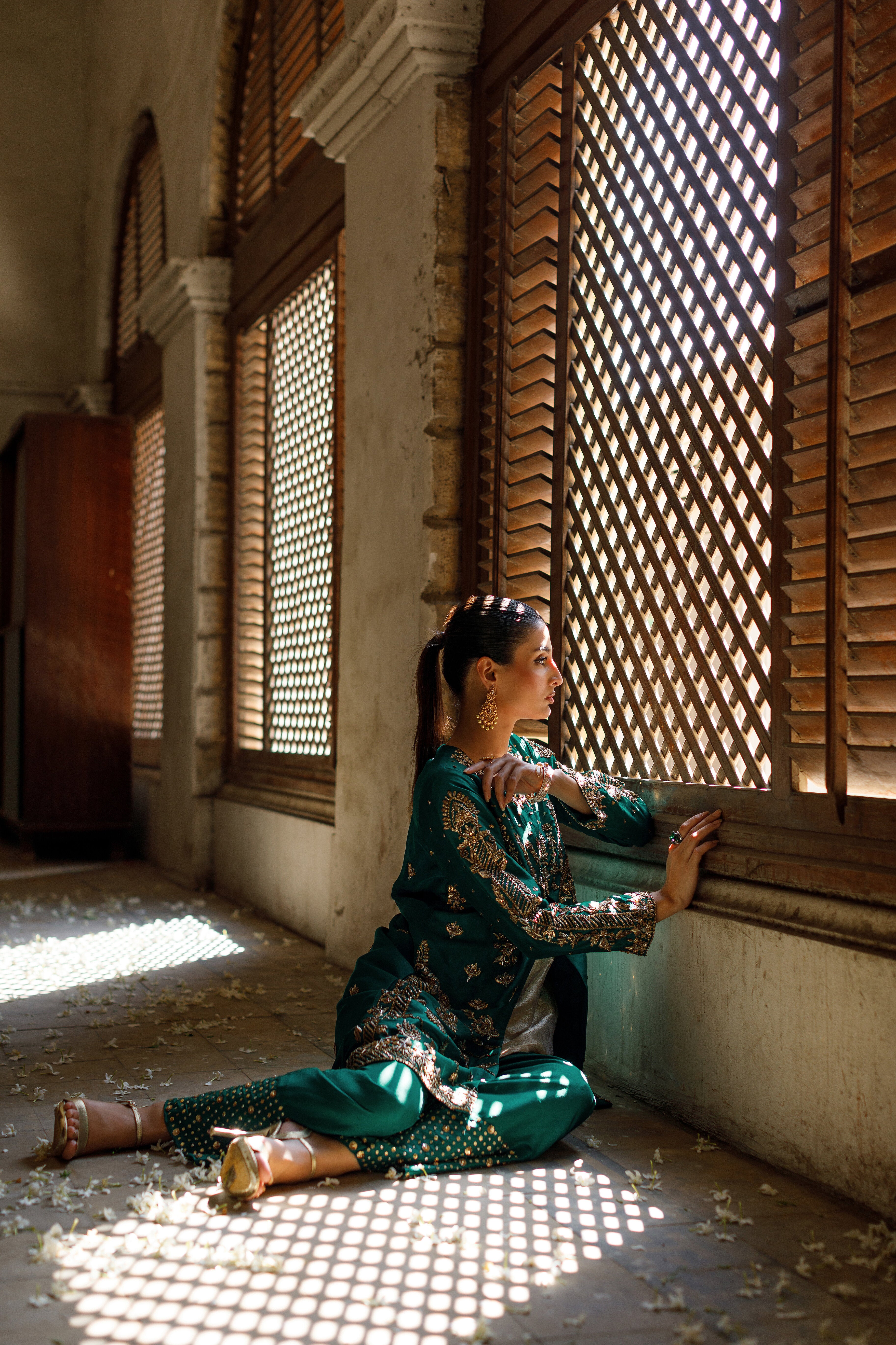 Emerald Green Zohra Jacket