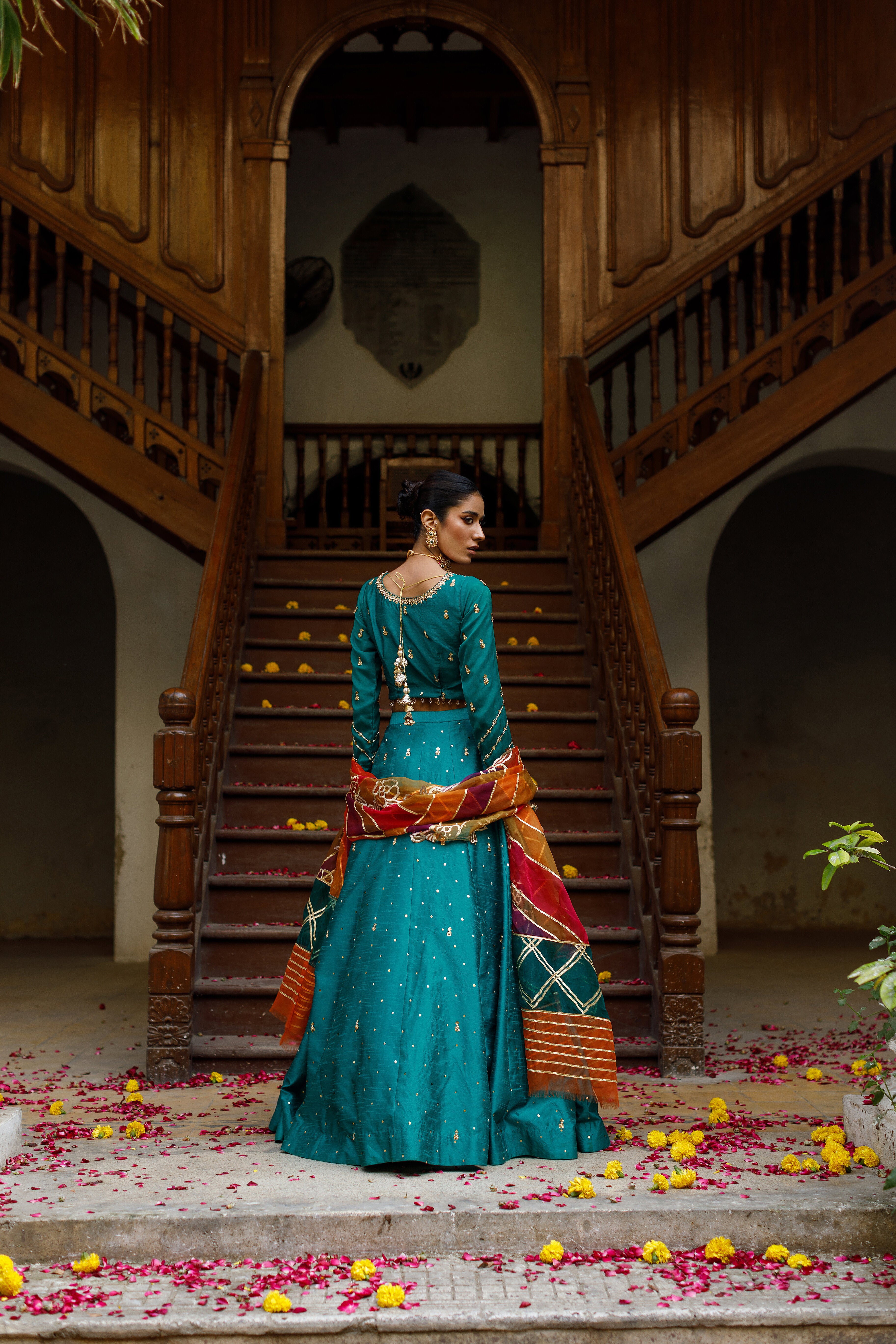Turquoise Zohra Lehnga Choli