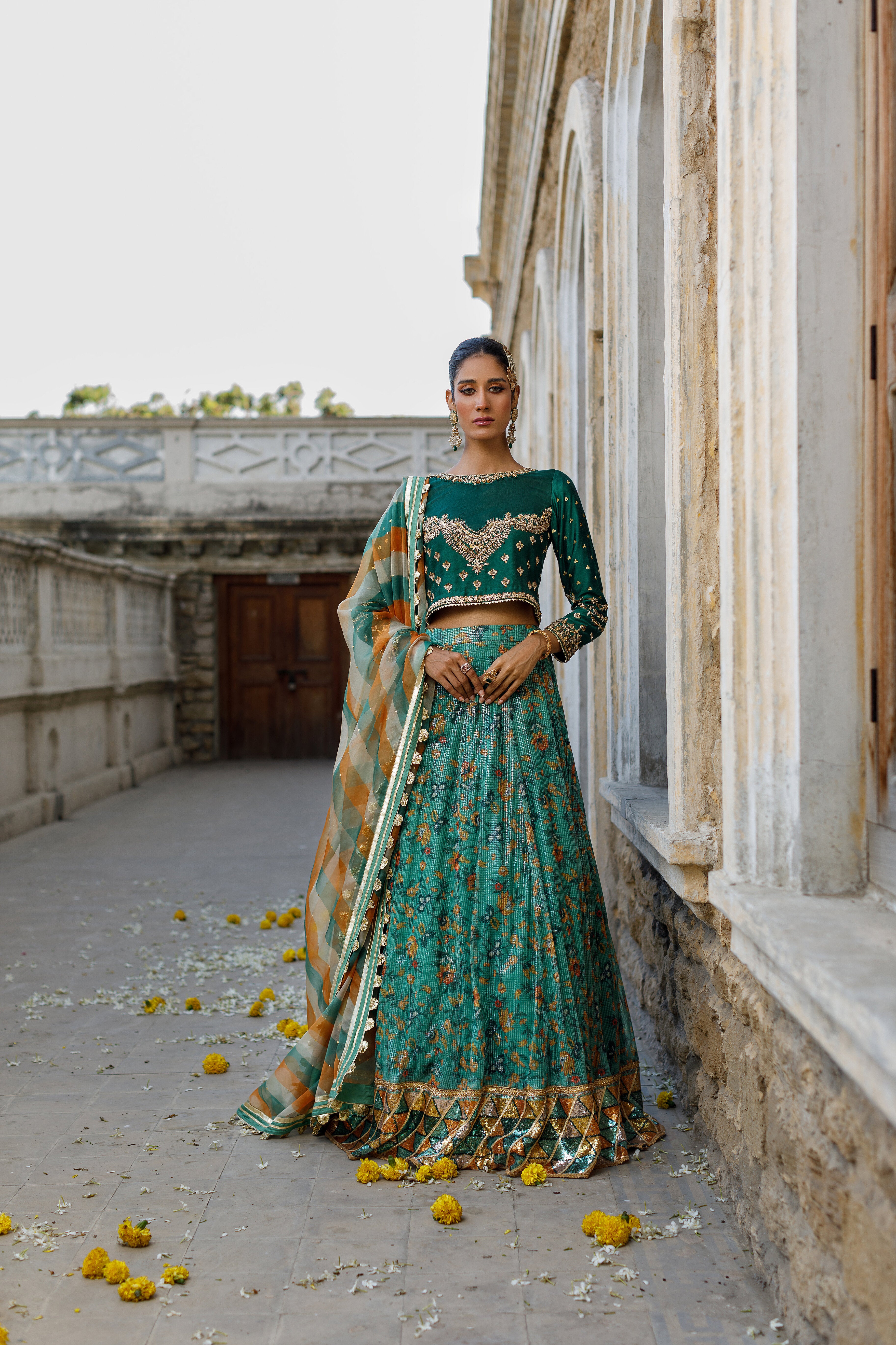 Olive Green Digital Printed LC