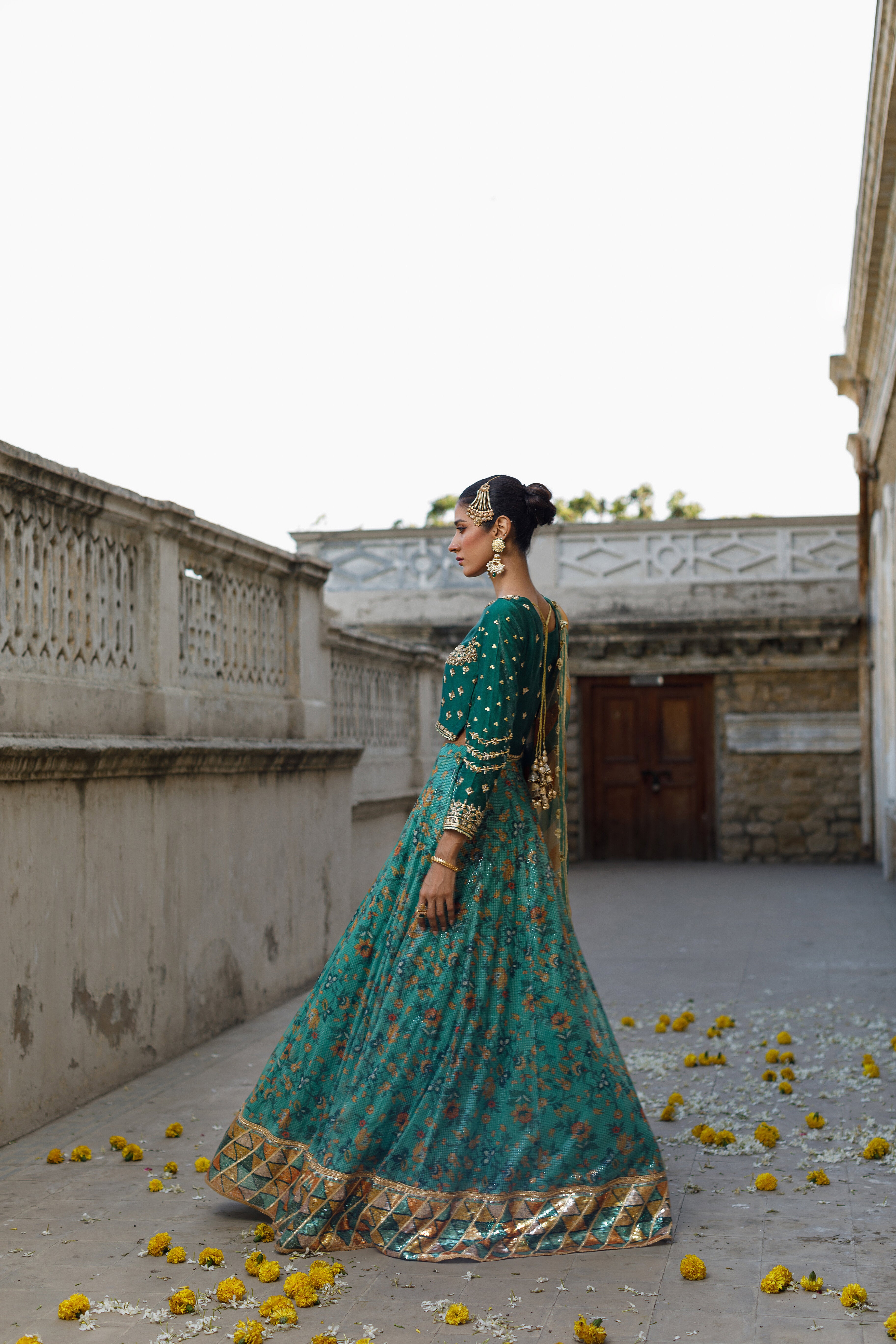 Olive Green Digital Printed LC