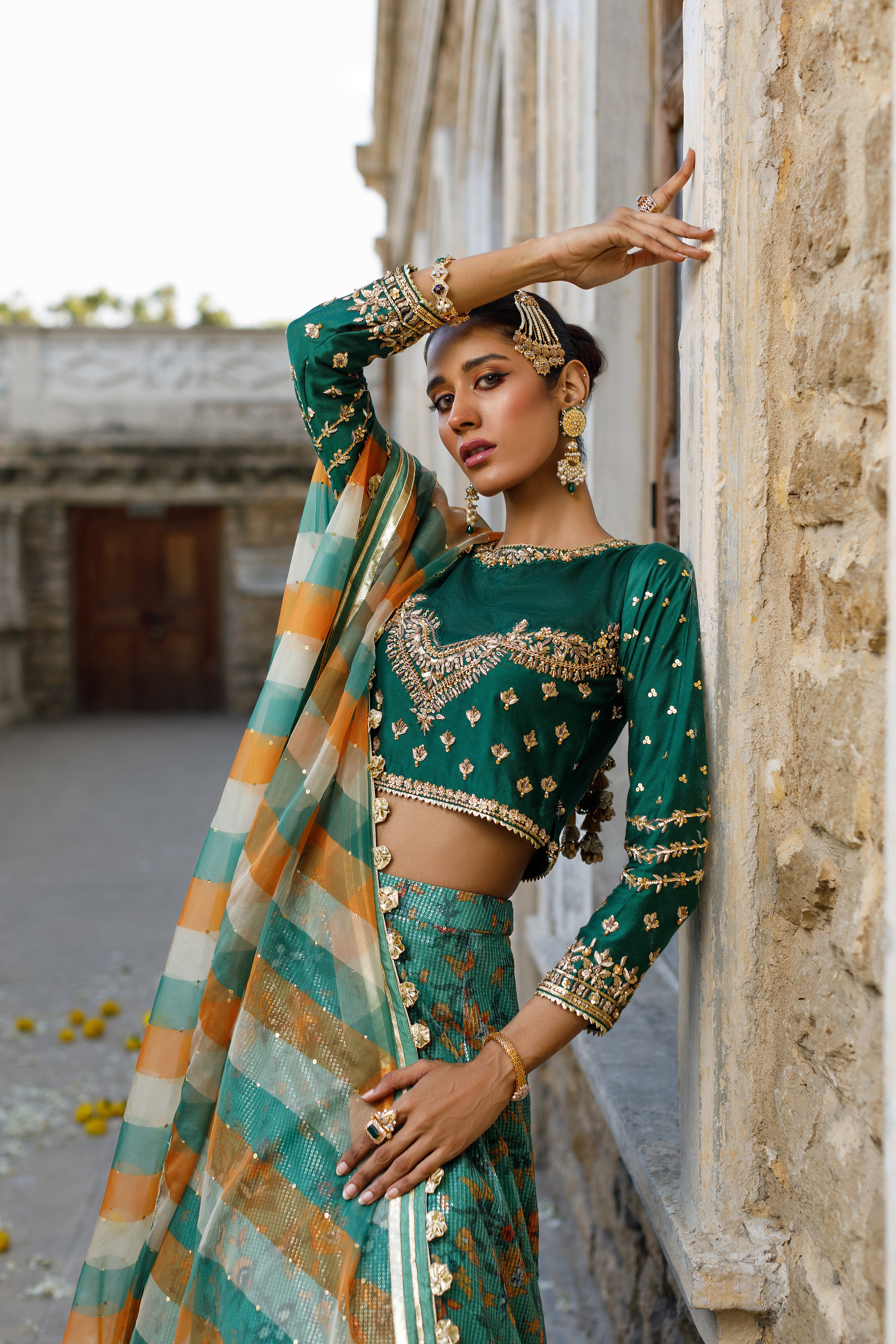 Olive Green Digital Printed LC