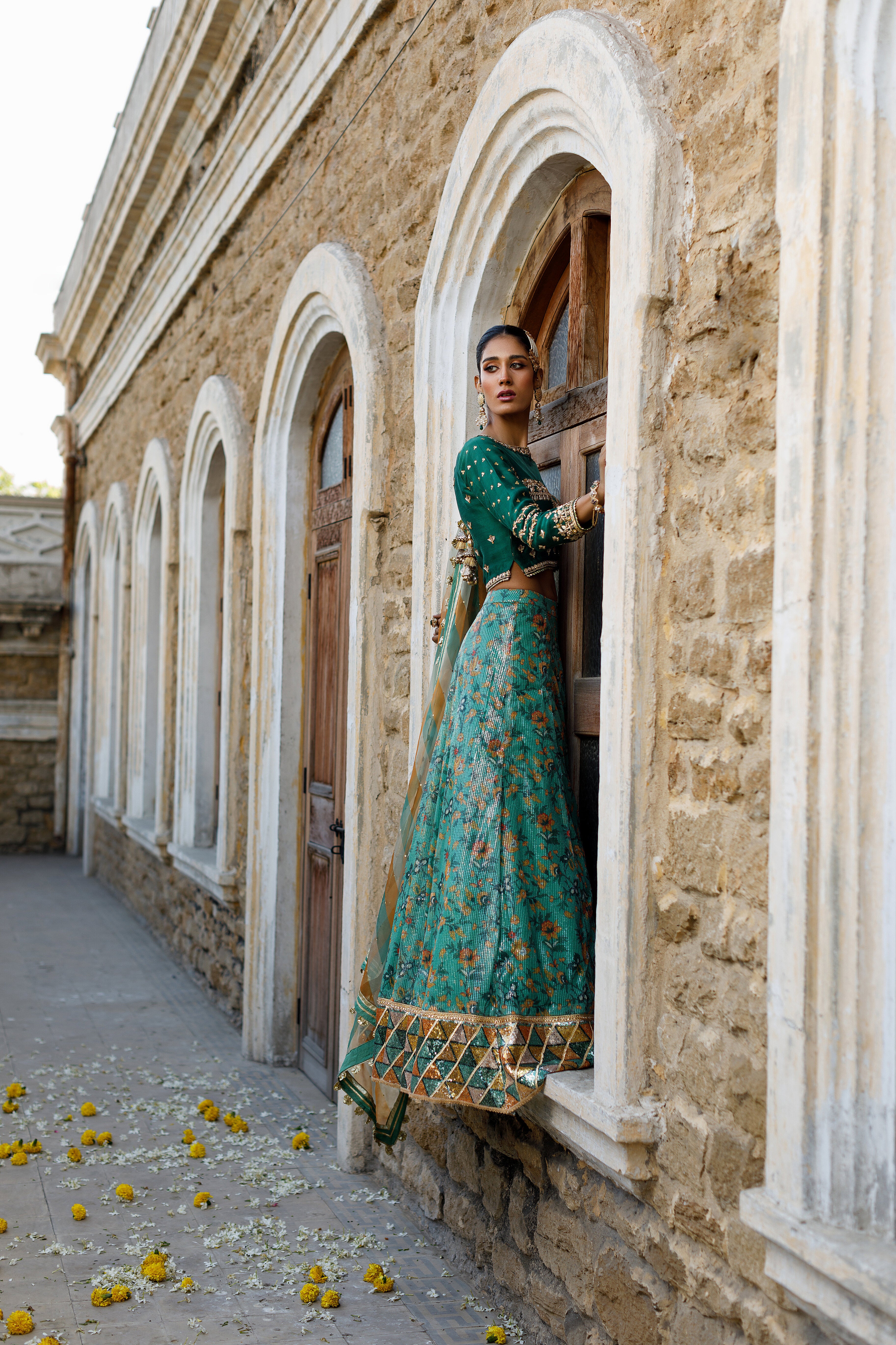 Olive Green Digital Printed LC