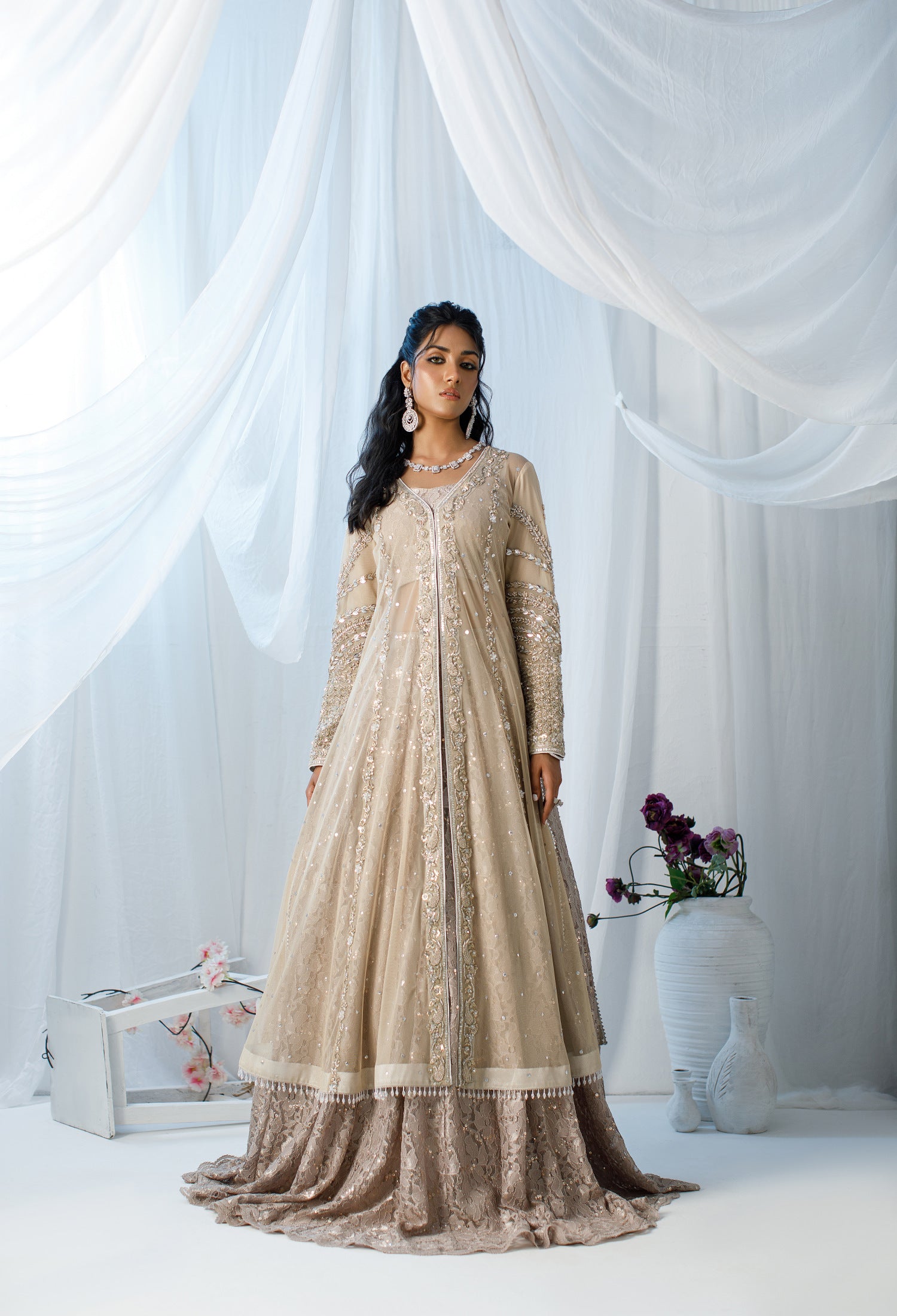Net Ivory Zohra Jacket