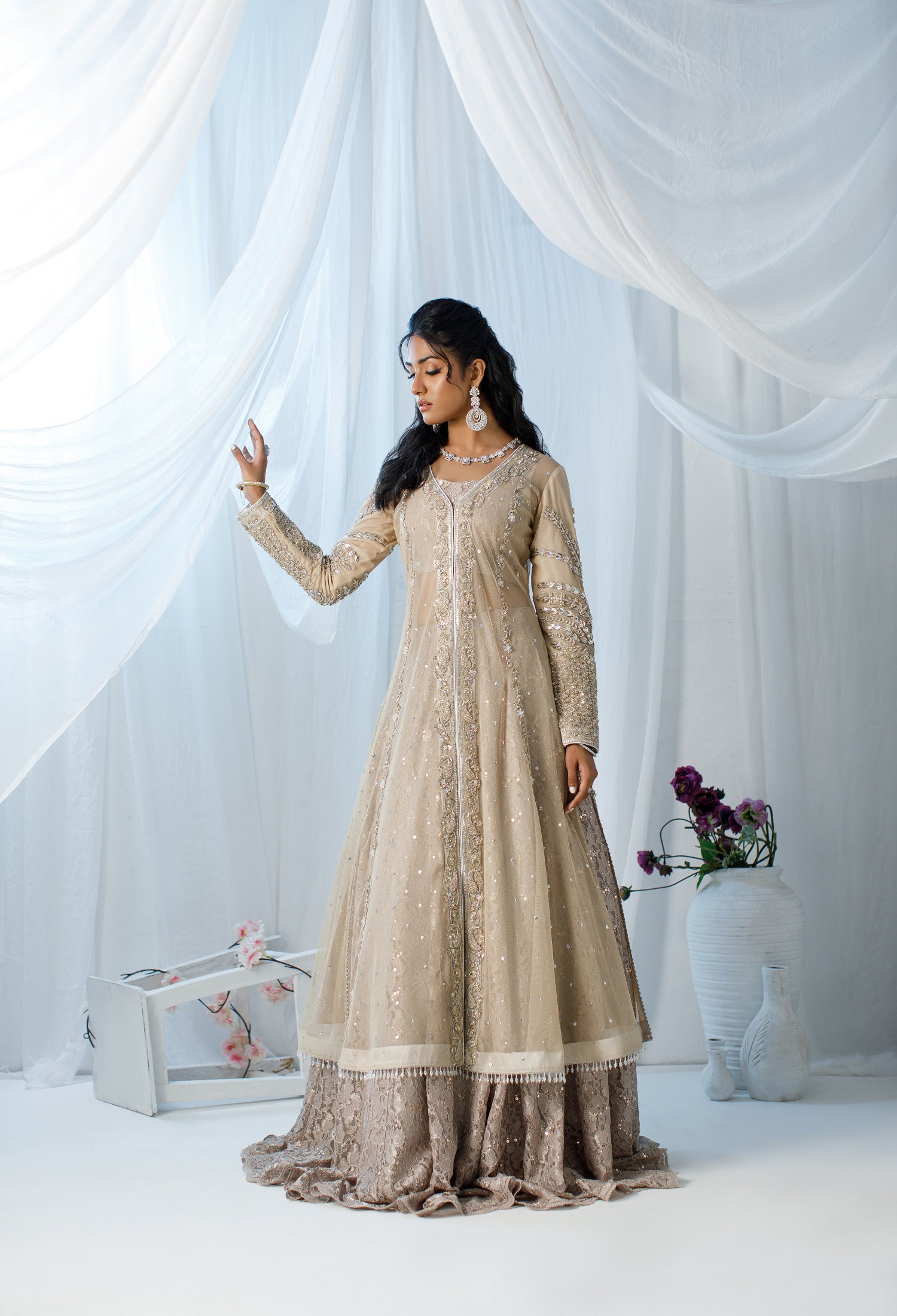 Net Ivory Zohra Jacket