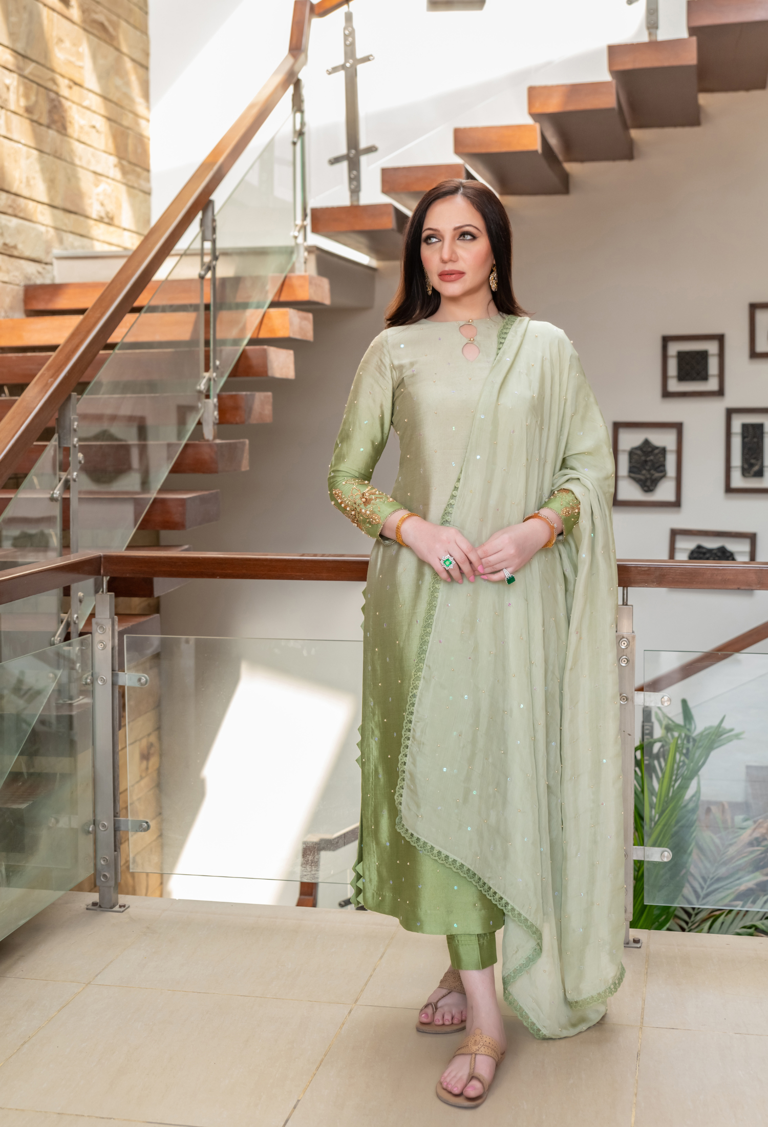 Sage Green Shaded Outfit