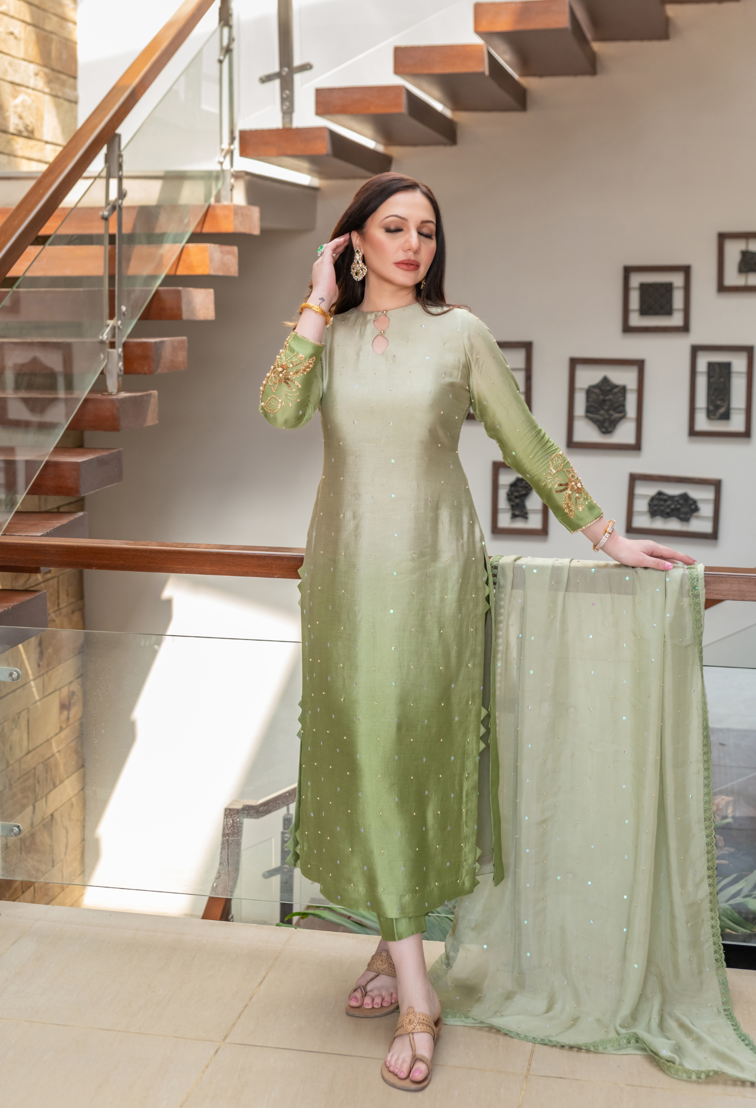 Sage Green Shaded Outfit