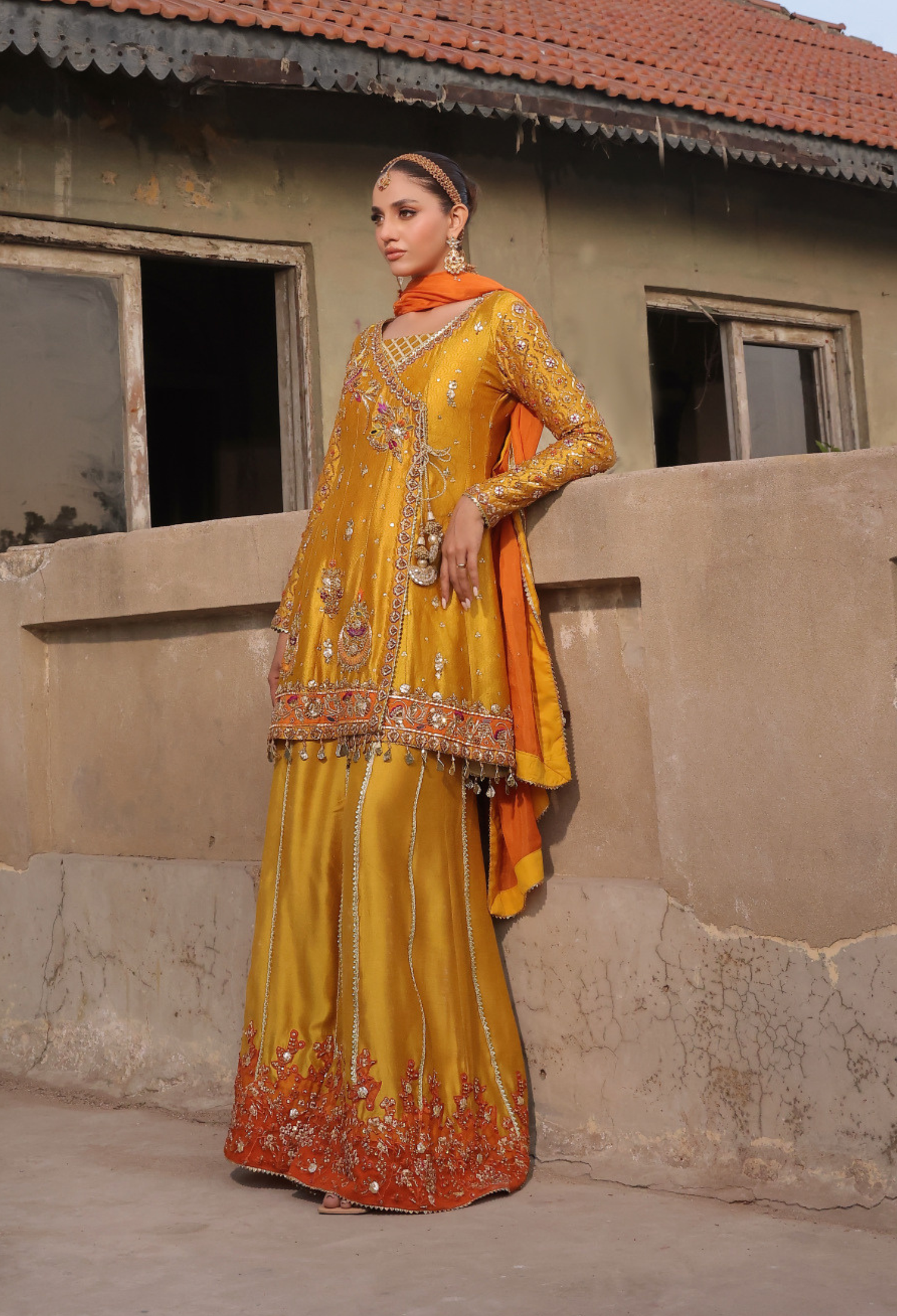 Mayun jora - Sheesha Peplum set
