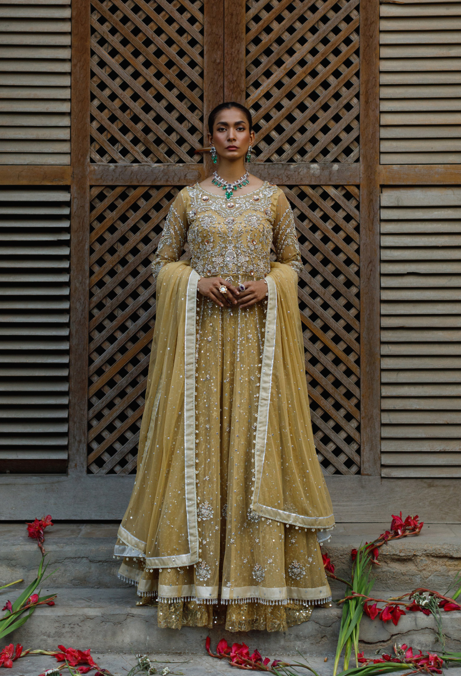 Zohra Champagne Anarkali