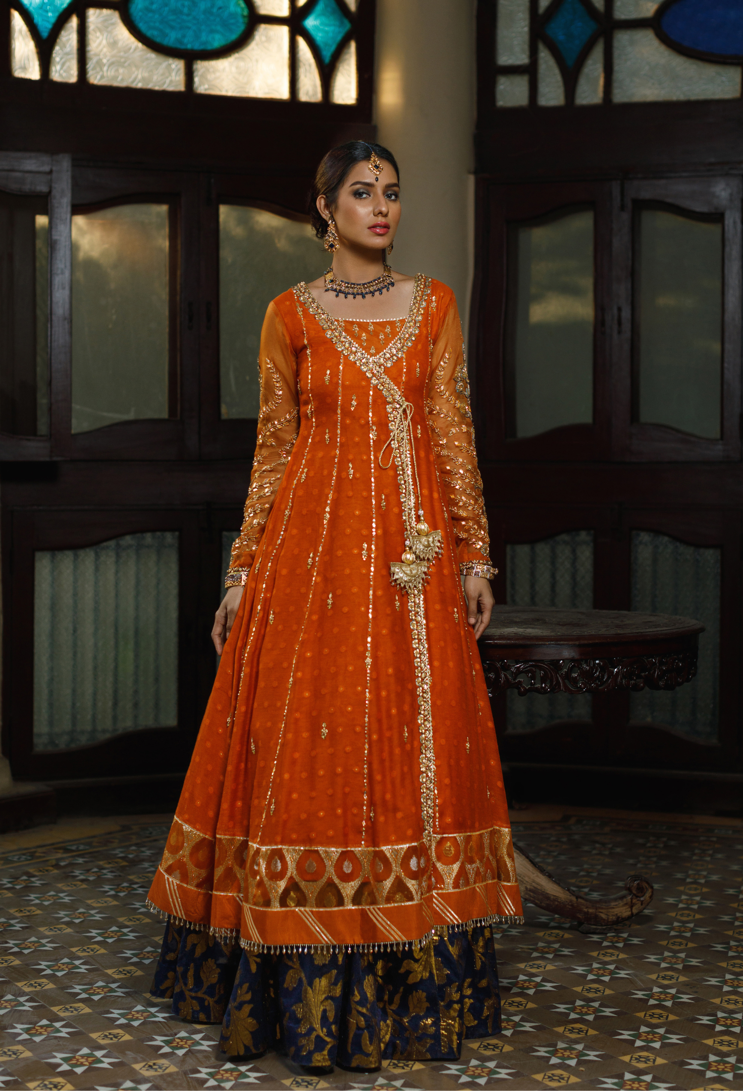 Sapphire Burnt Angarkha