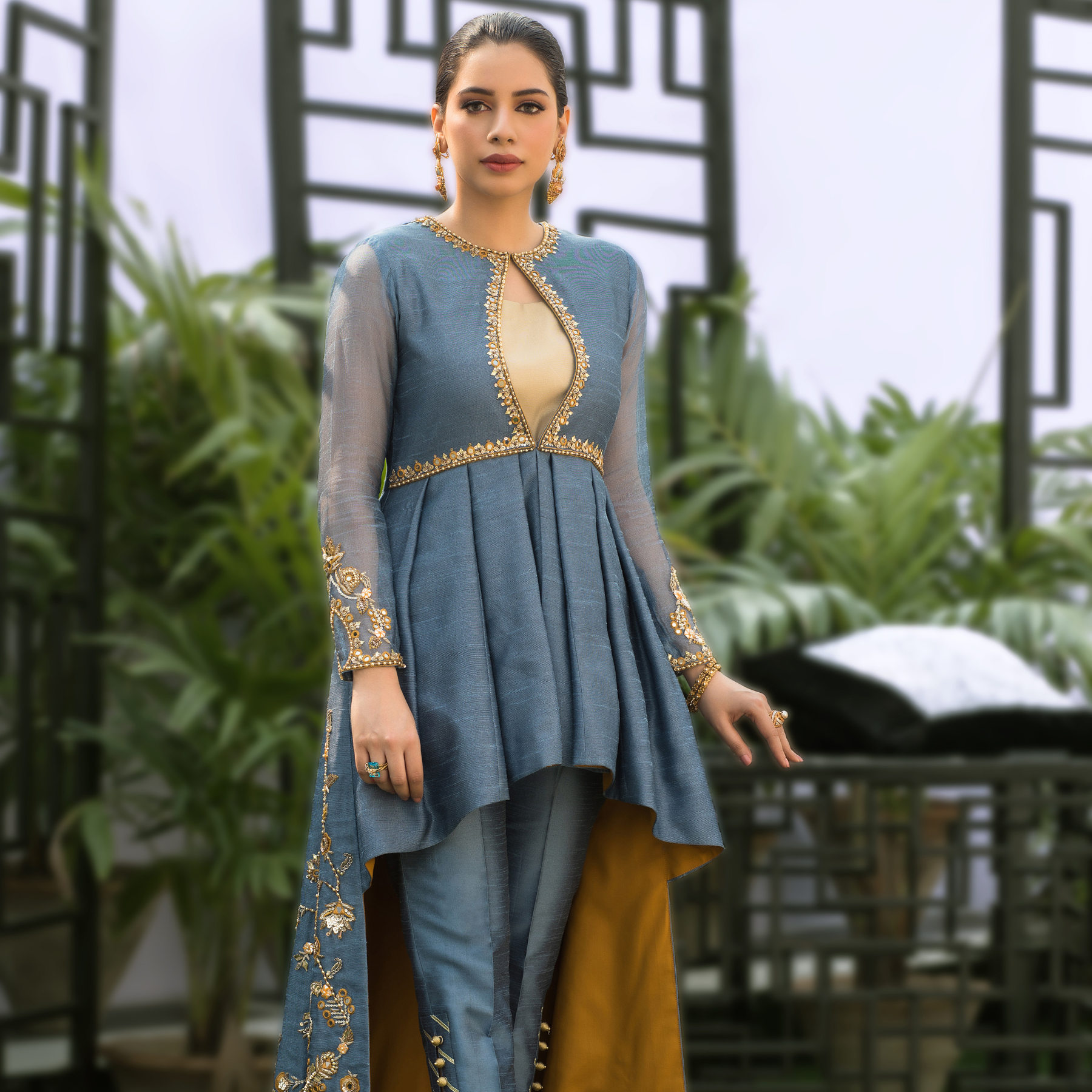 Grey Asymmetric Jacket