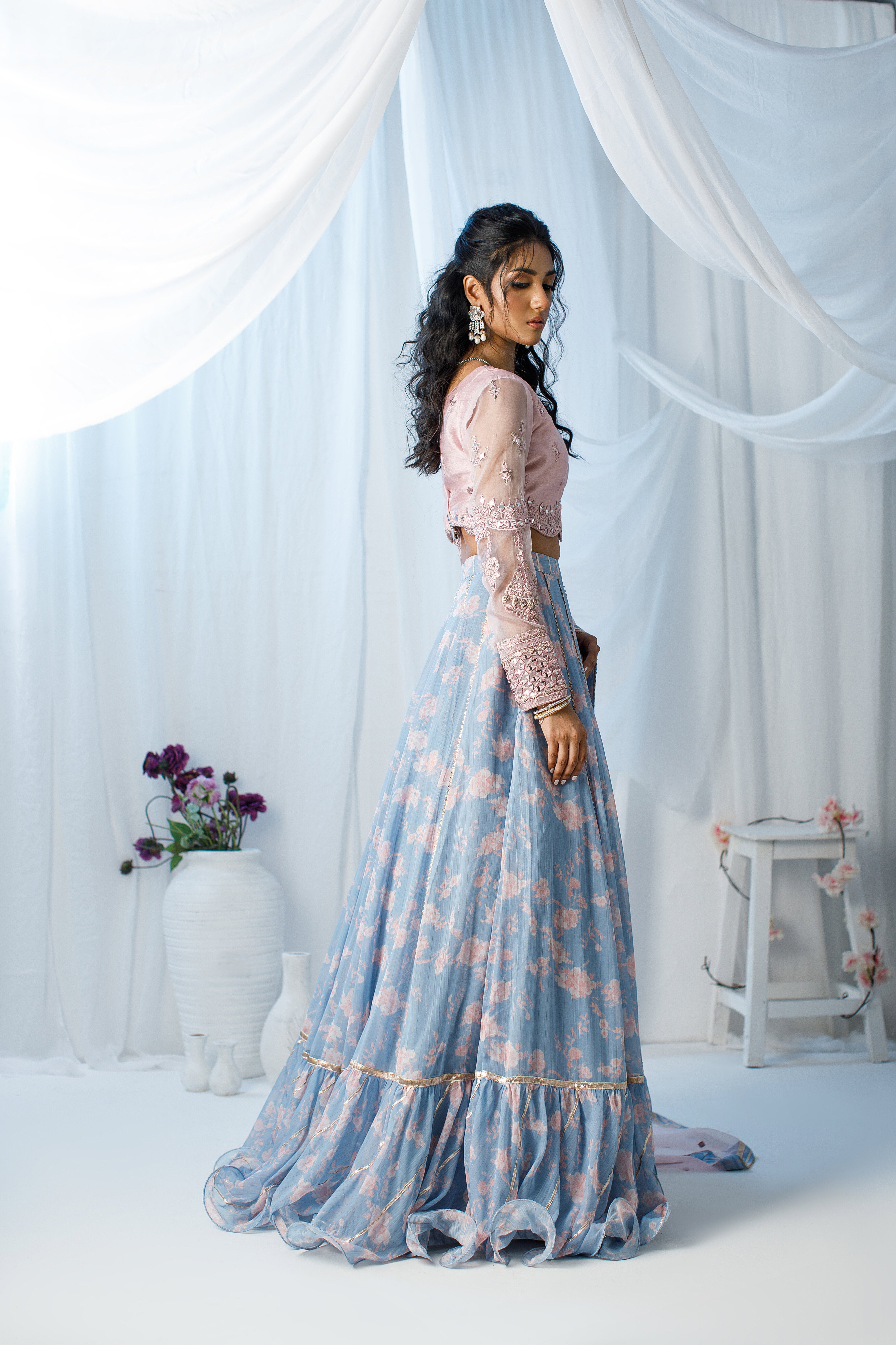 Pink Floral Printed LC