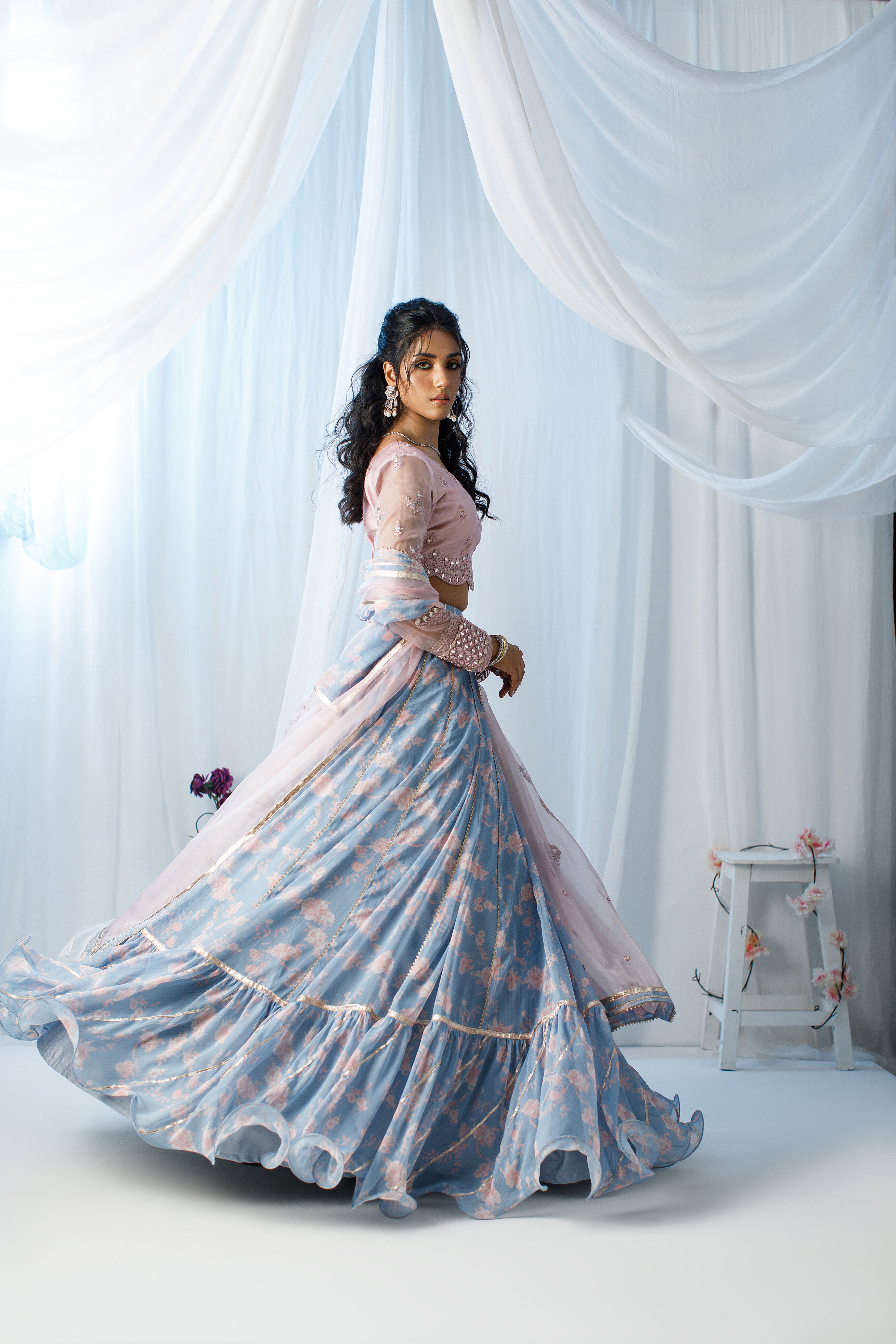 Pink Floral Printed LC